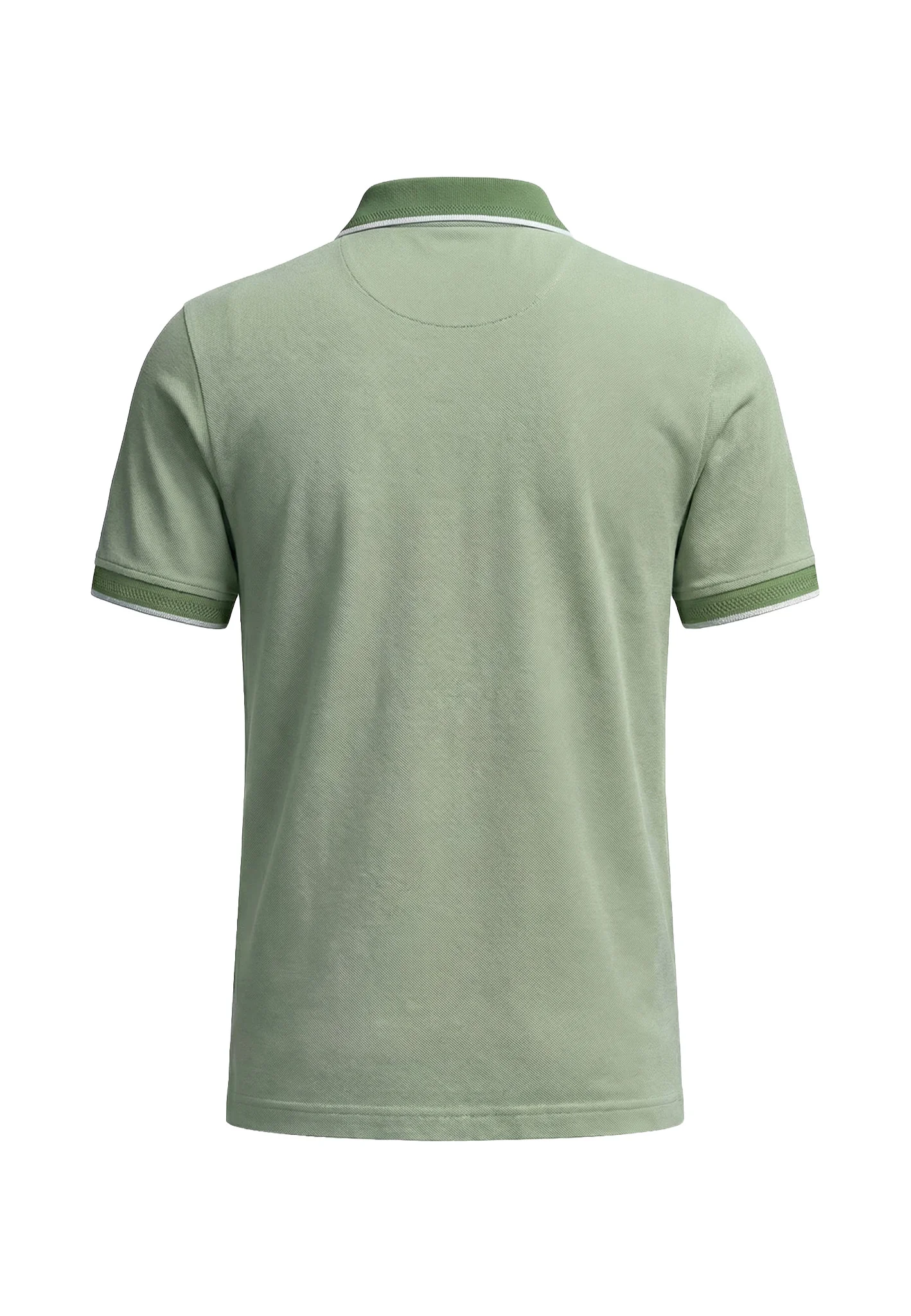 Poloshirt aus Baumwolle mit Strukturmuster und Kontrastkragen - Image 36