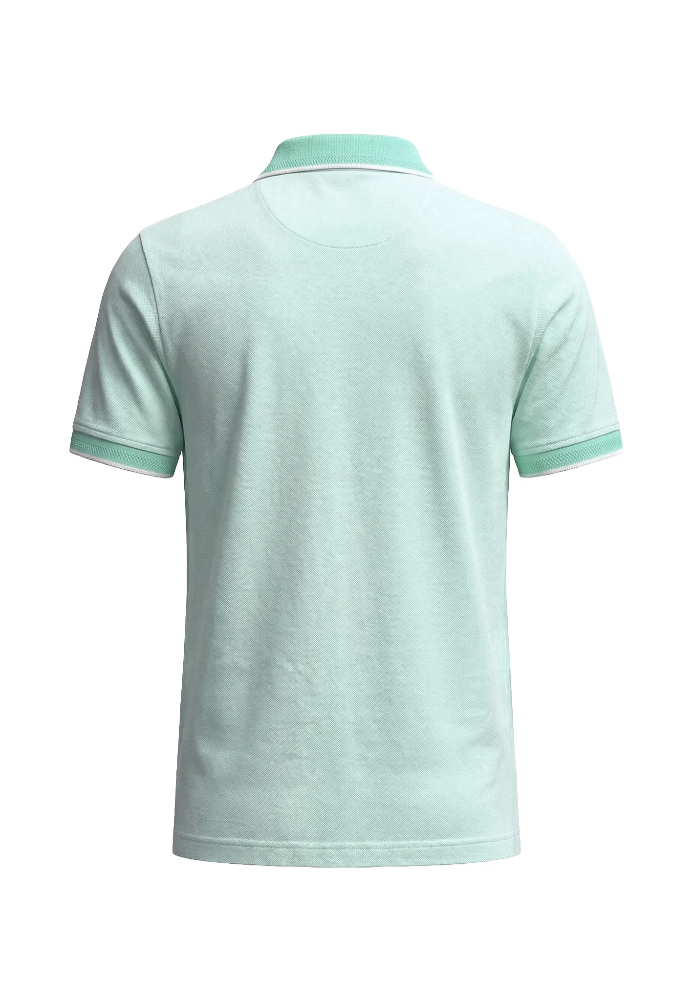 Poloshirt aus Baumwolle mit Strukturmuster und Kontrastkragen - Image 38
