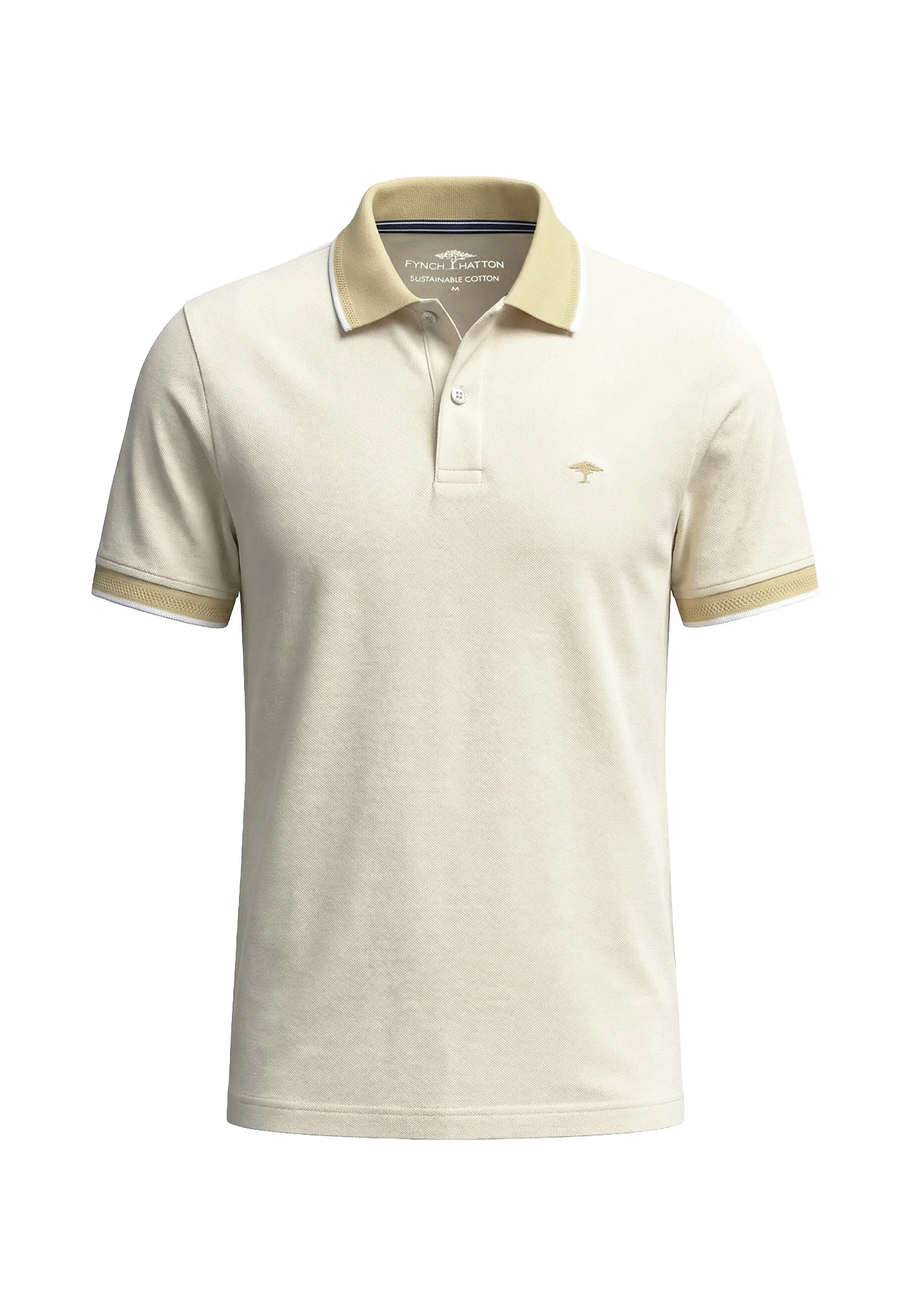 Poloshirt aus Baumwolle mit Strukturmuster und Kontrastkragen - Image 42