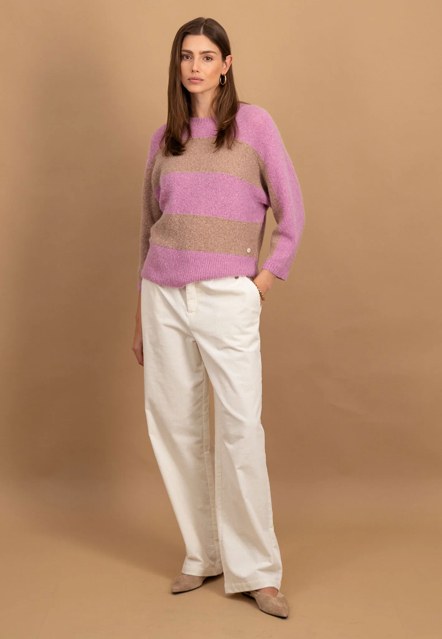 Pullover aus Alpaka-Wollmix mit Blockstreifenmuster - Image 10