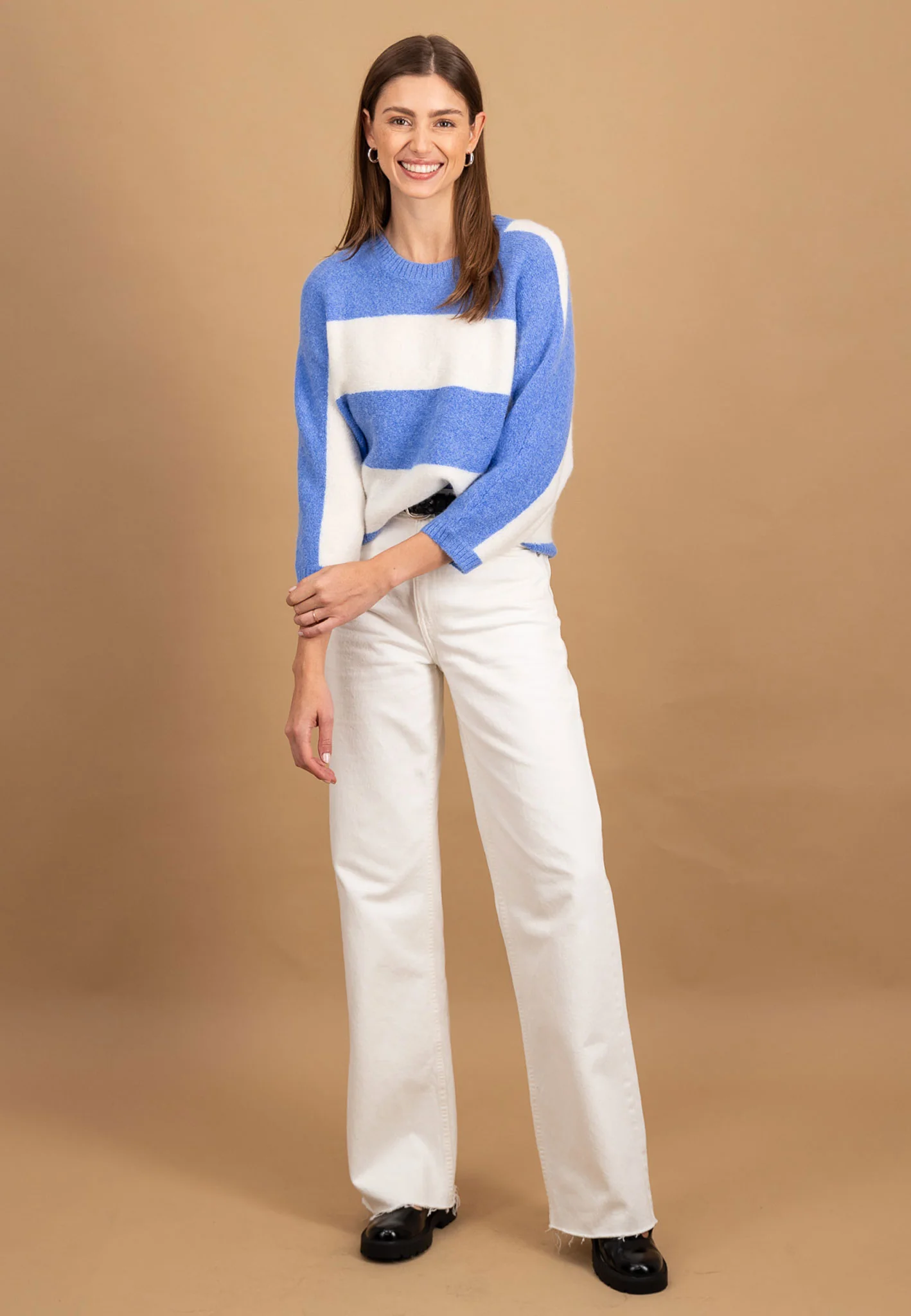 Pullover aus Alpaka-Wollmix mit Blockstreifenmuster - Image 14