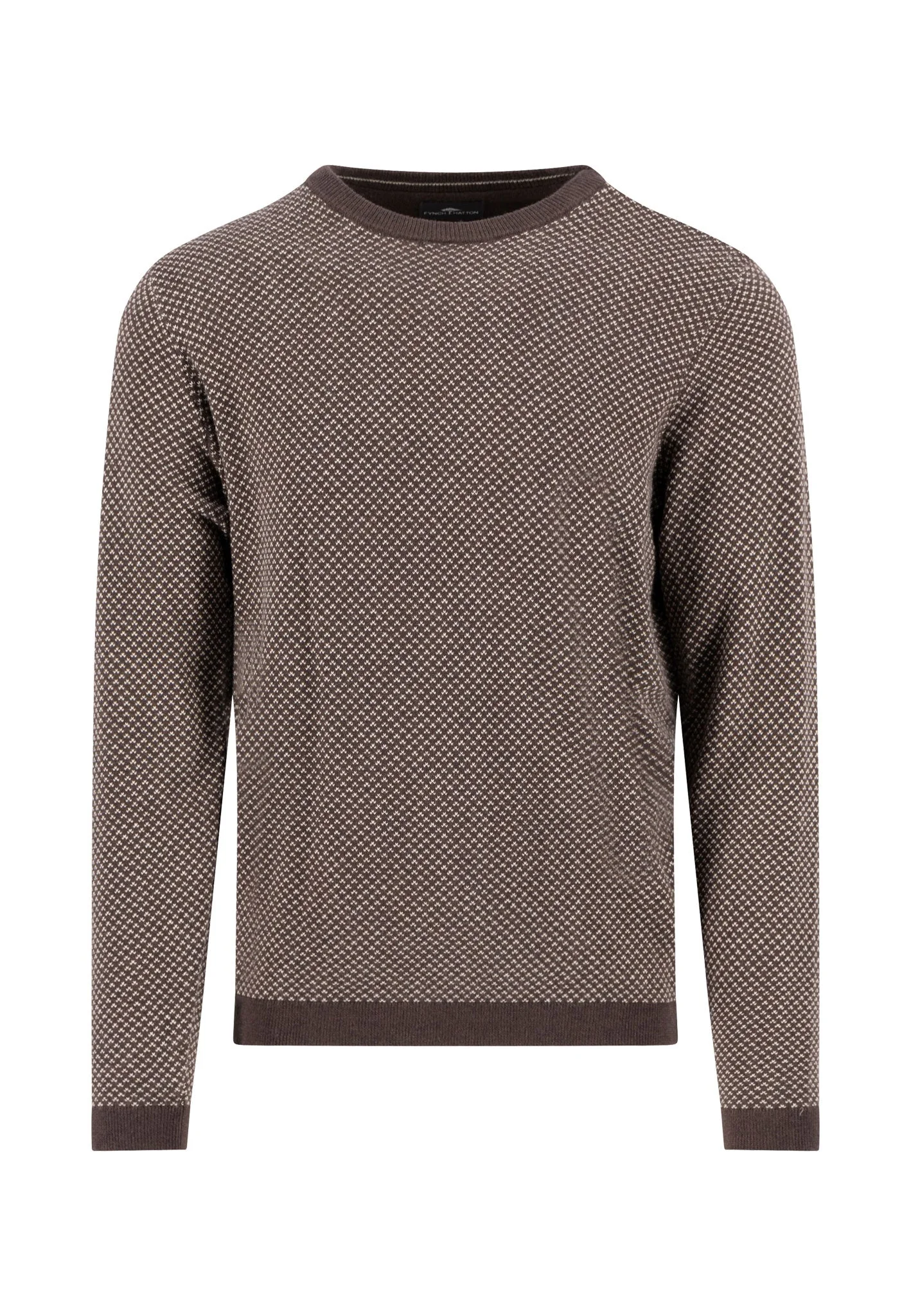 Pullover aus Baumwoll-Kaschmir-Mix mit Strukturmuster