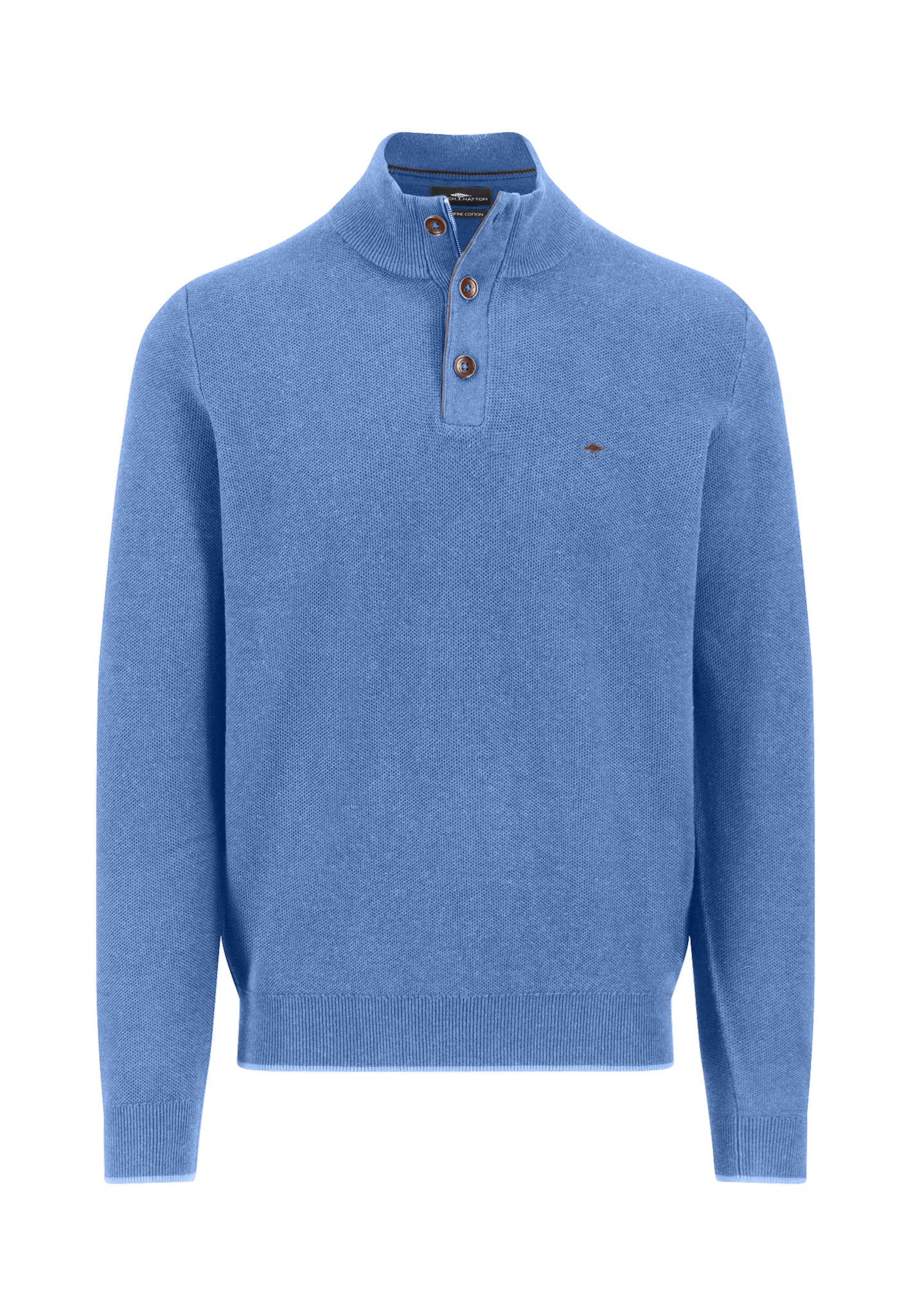 Pullover aus Baumwolle mit Knopfleiste und Stehkragen - Image 13