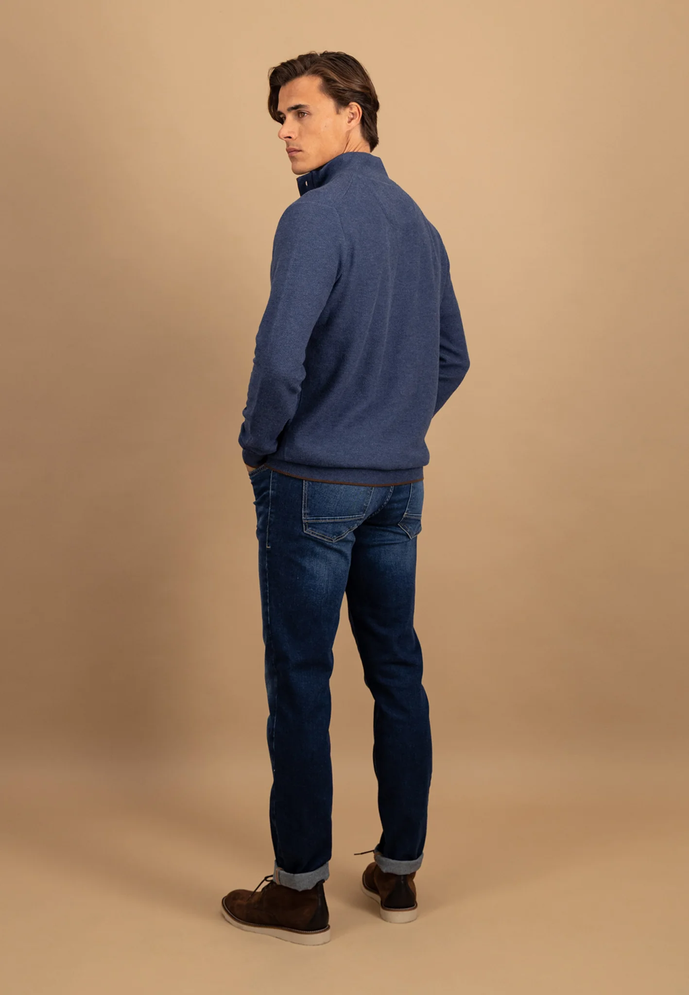 Pullover aus Baumwolle mit Knopfleiste und Stehkragen - Image 17