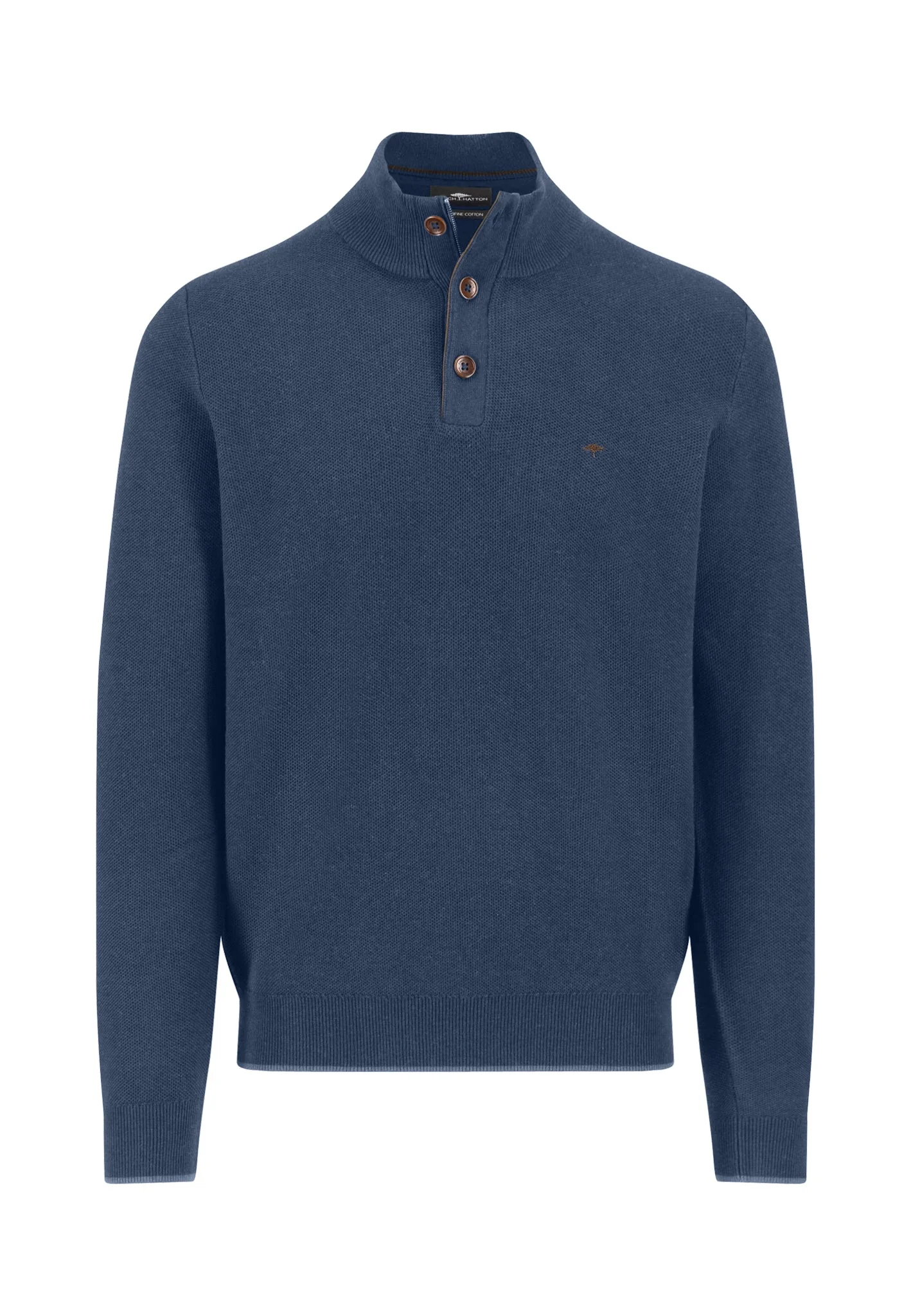 Pullover aus Baumwolle mit Knopfleiste und Stehkragen - Image 19