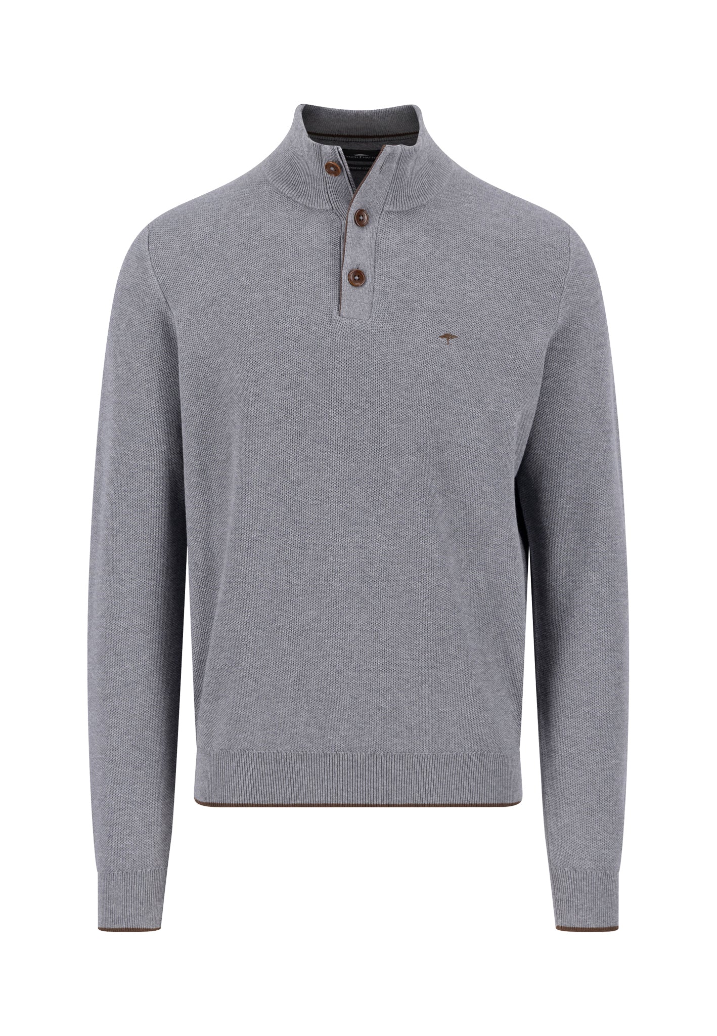Pullover aus Baumwolle mit Knopfleiste und Stehkragen - Image 27