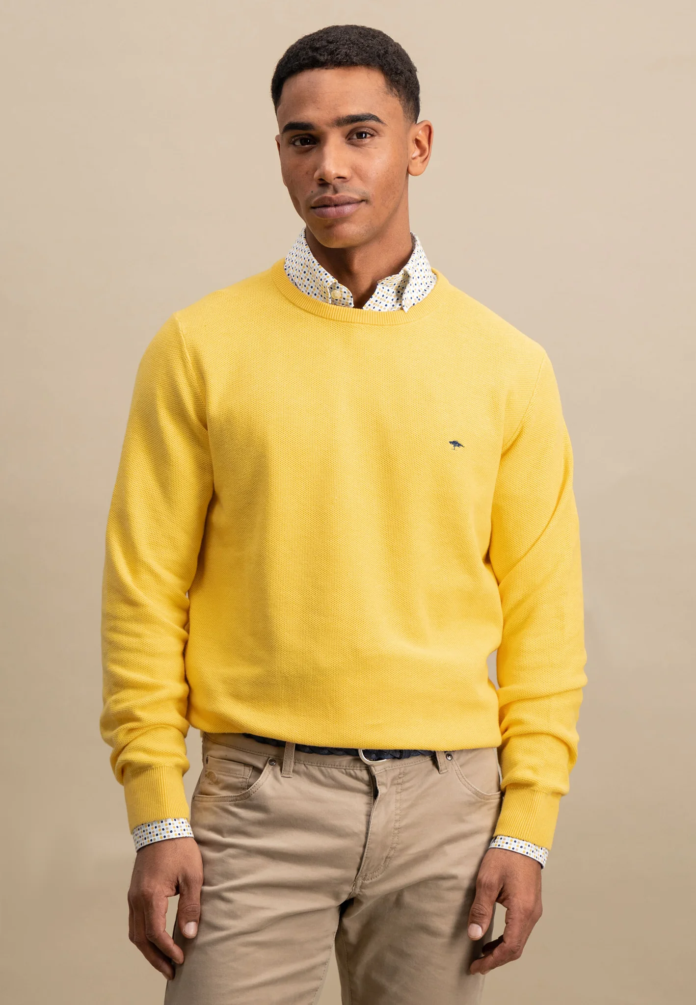 Pullover aus Baumwolle mit Rundhalsausschnitt