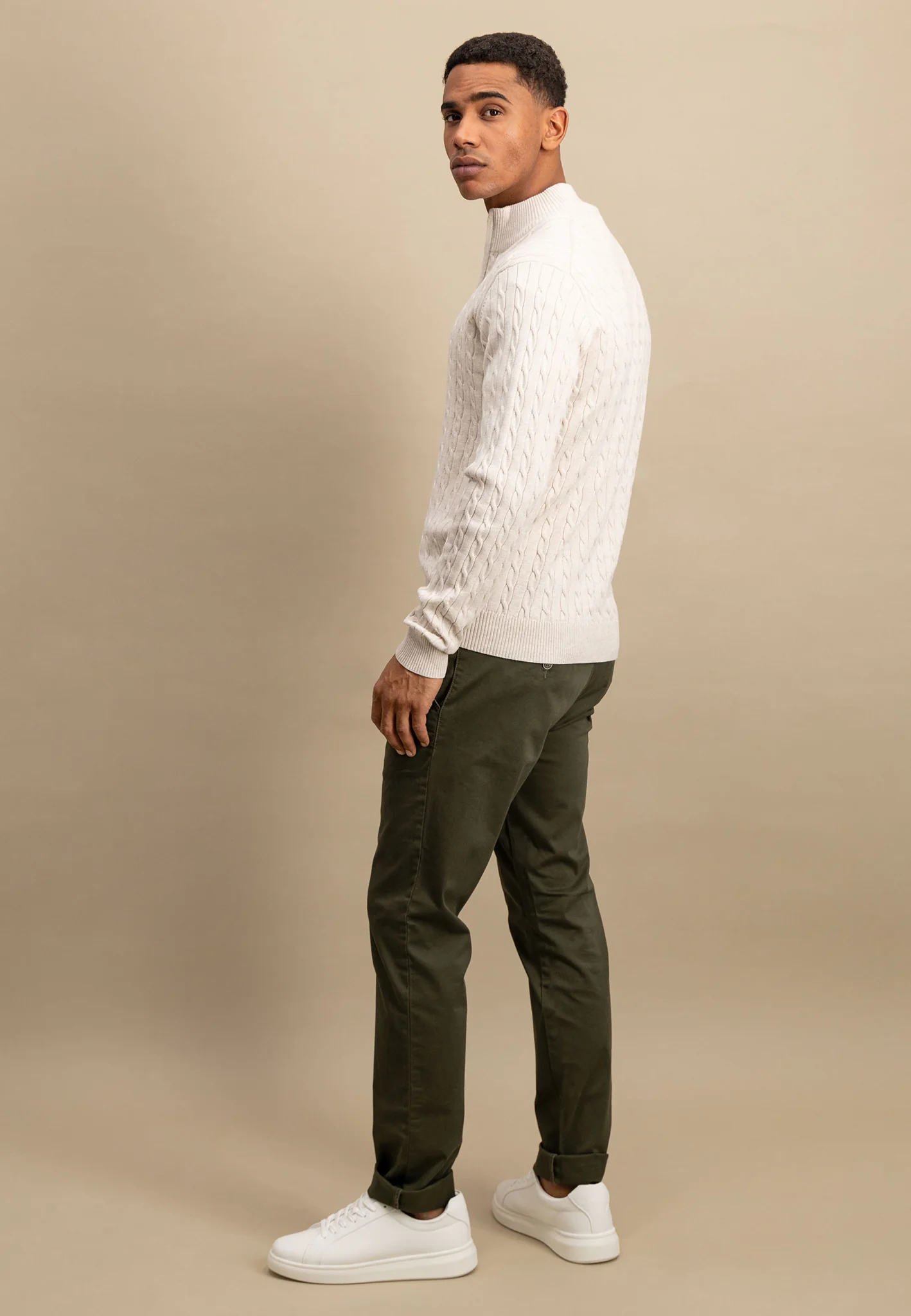 Pullover aus Baumwolle mit Zopfstrickmuster - Image 3