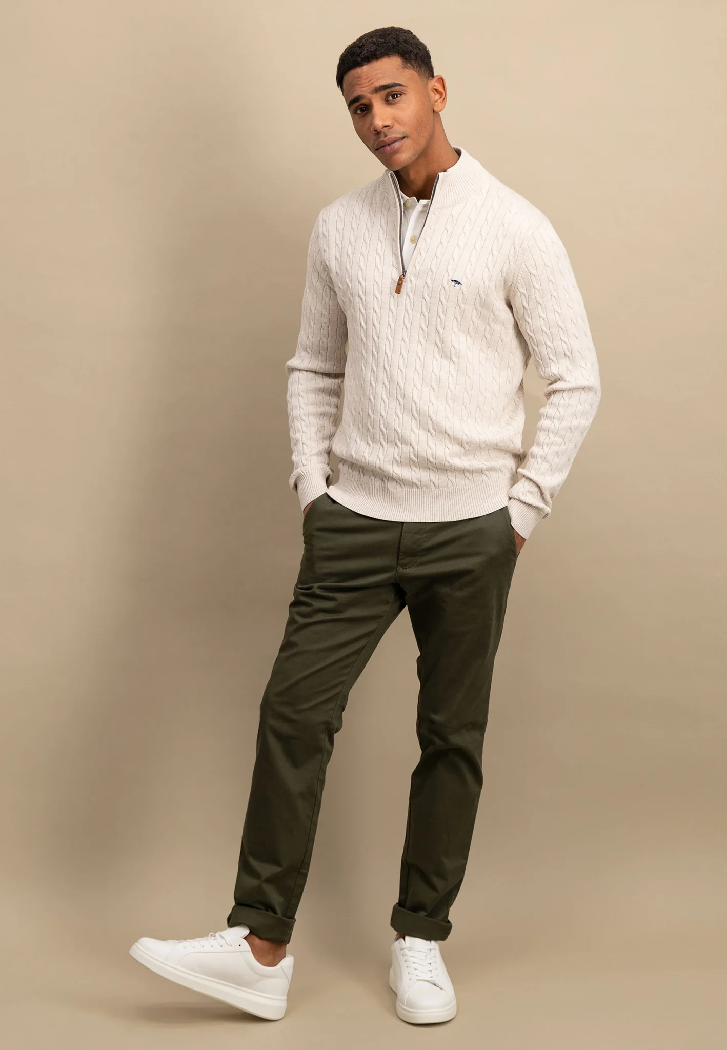 Pullover aus Baumwolle mit Zopfstrickmuster - Image 4
