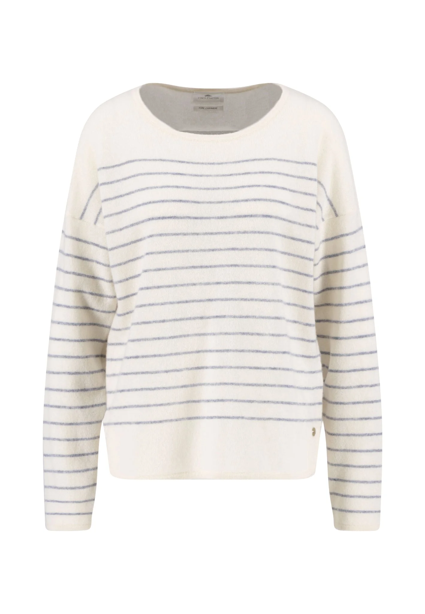 Pullover aus Kaschmir mit Streifenmuster und Rundhalsausschnitt - Image 7