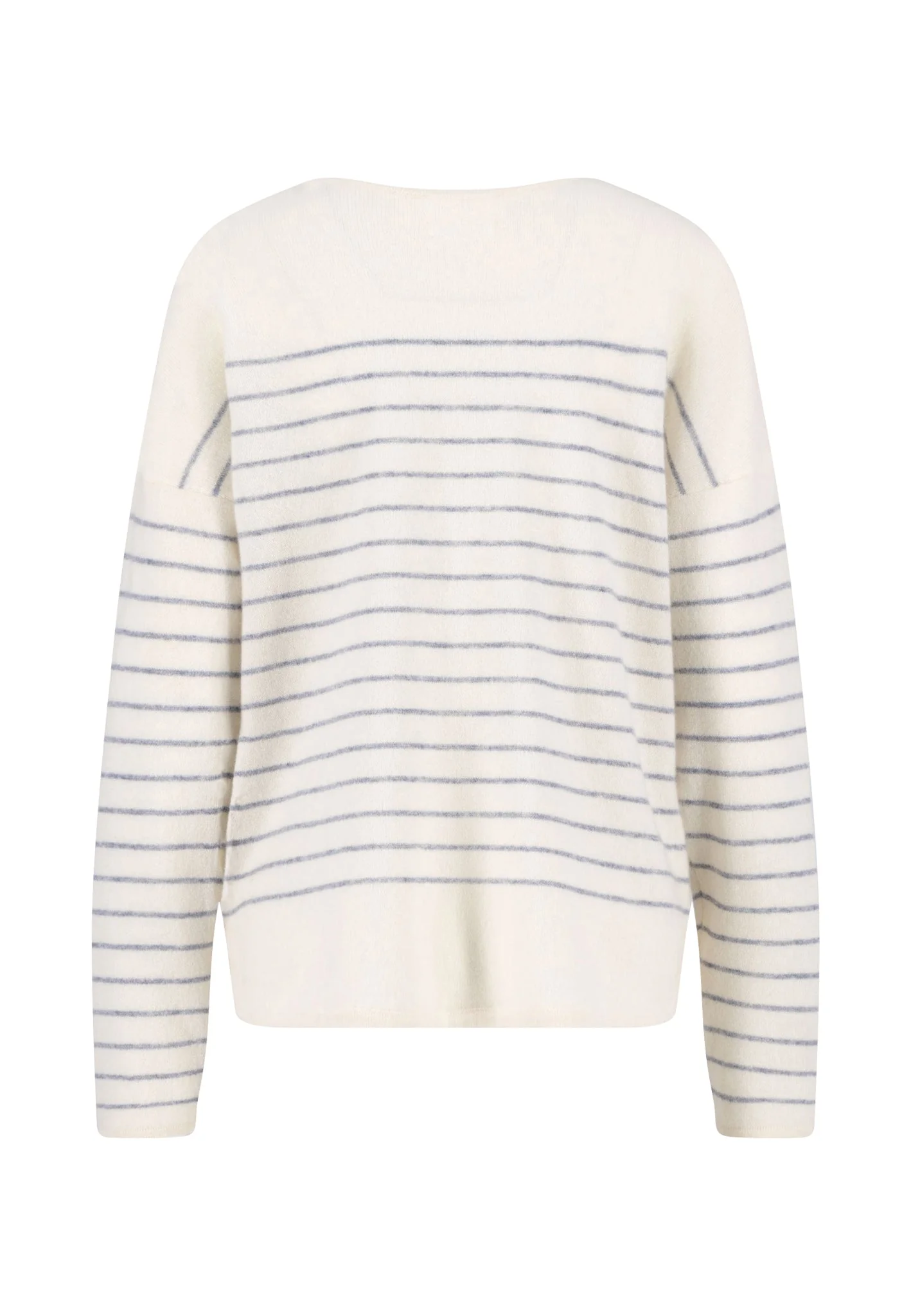 Pullover aus Kaschmir mit Streifenmuster und Rundhalsausschnitt - Image 8