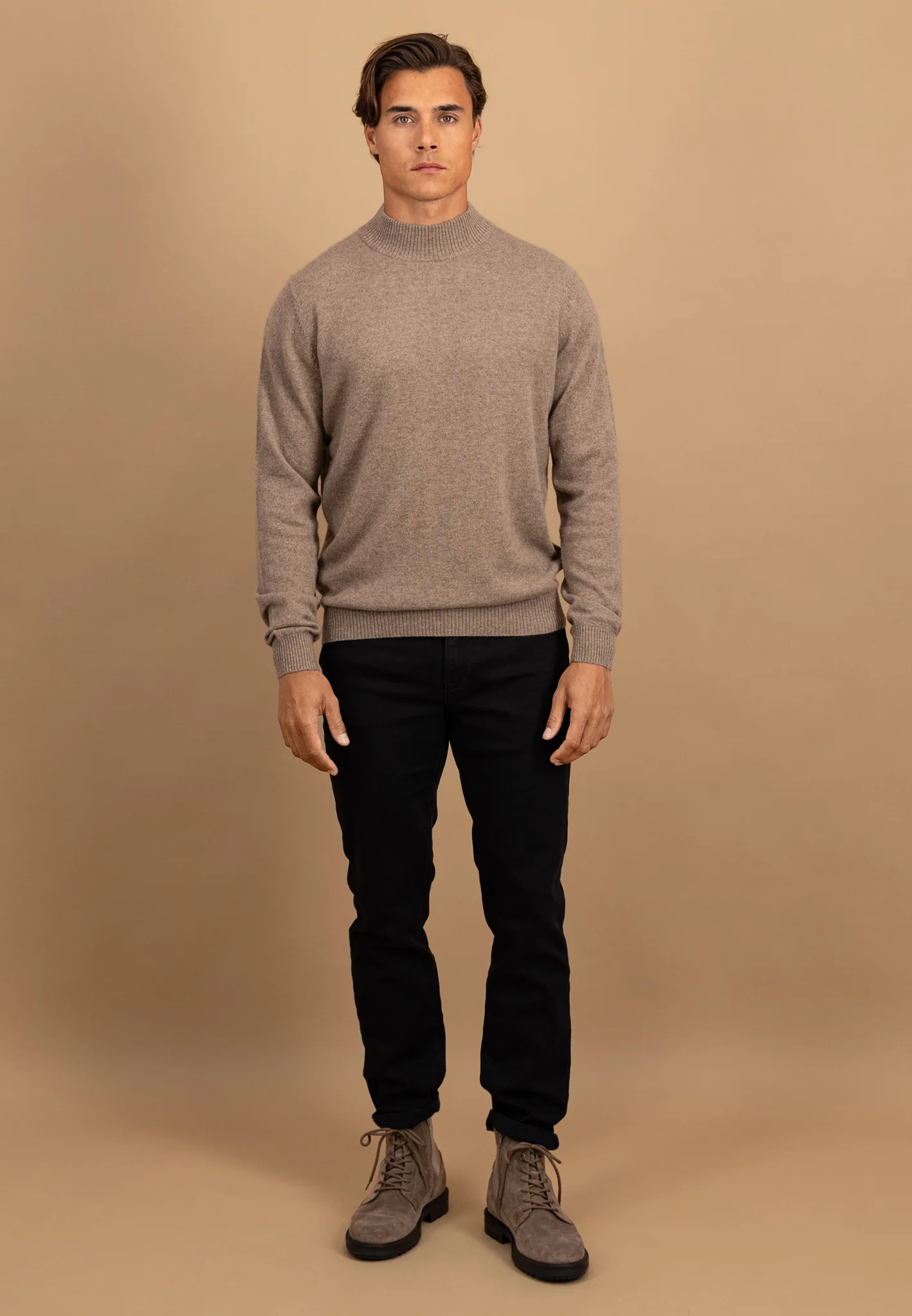 Pullover aus reinem Kaschmir mit Stehbundkragen - Image 2