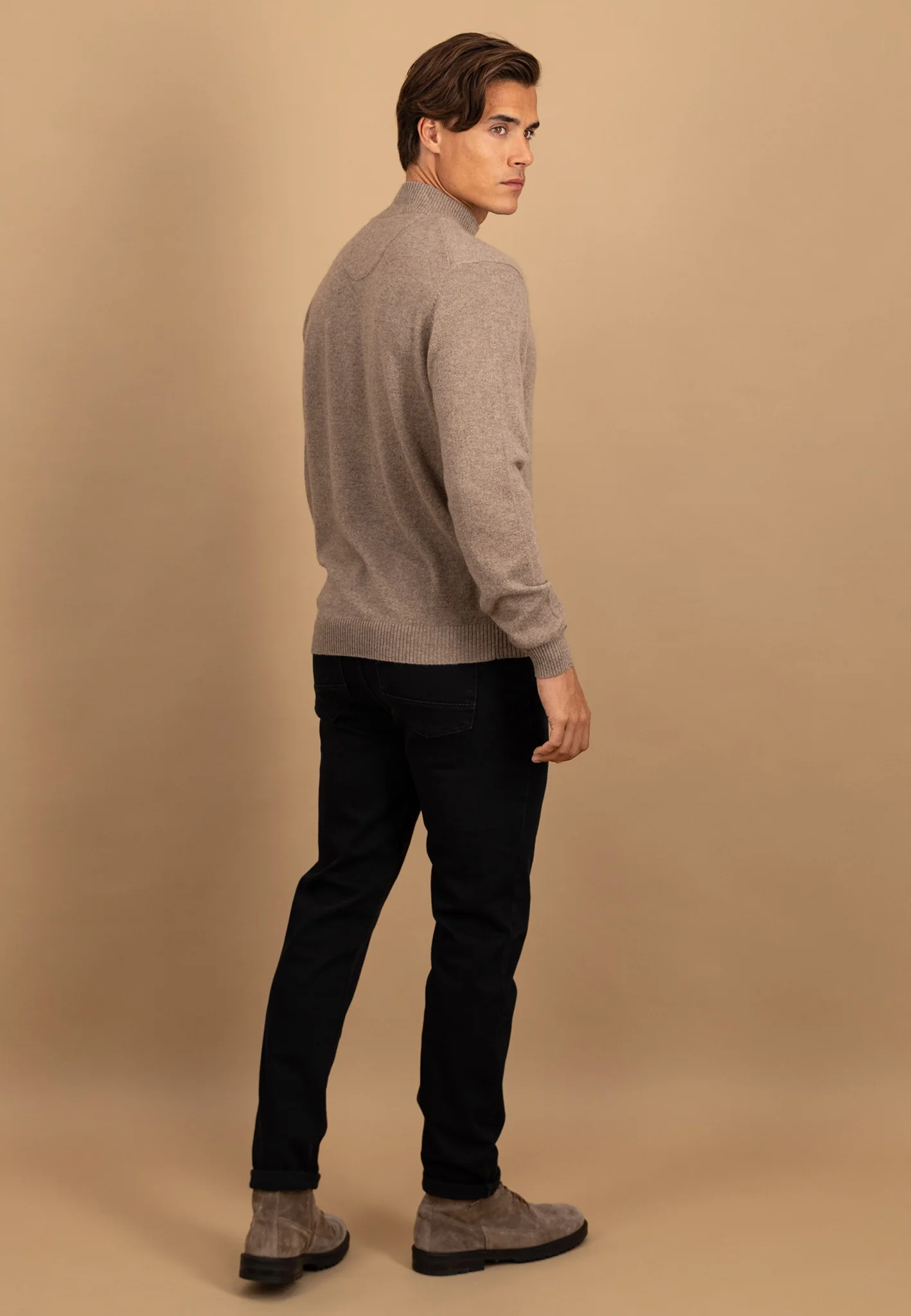 Pullover aus reinem Kaschmir mit Stehbundkragen - Image 3