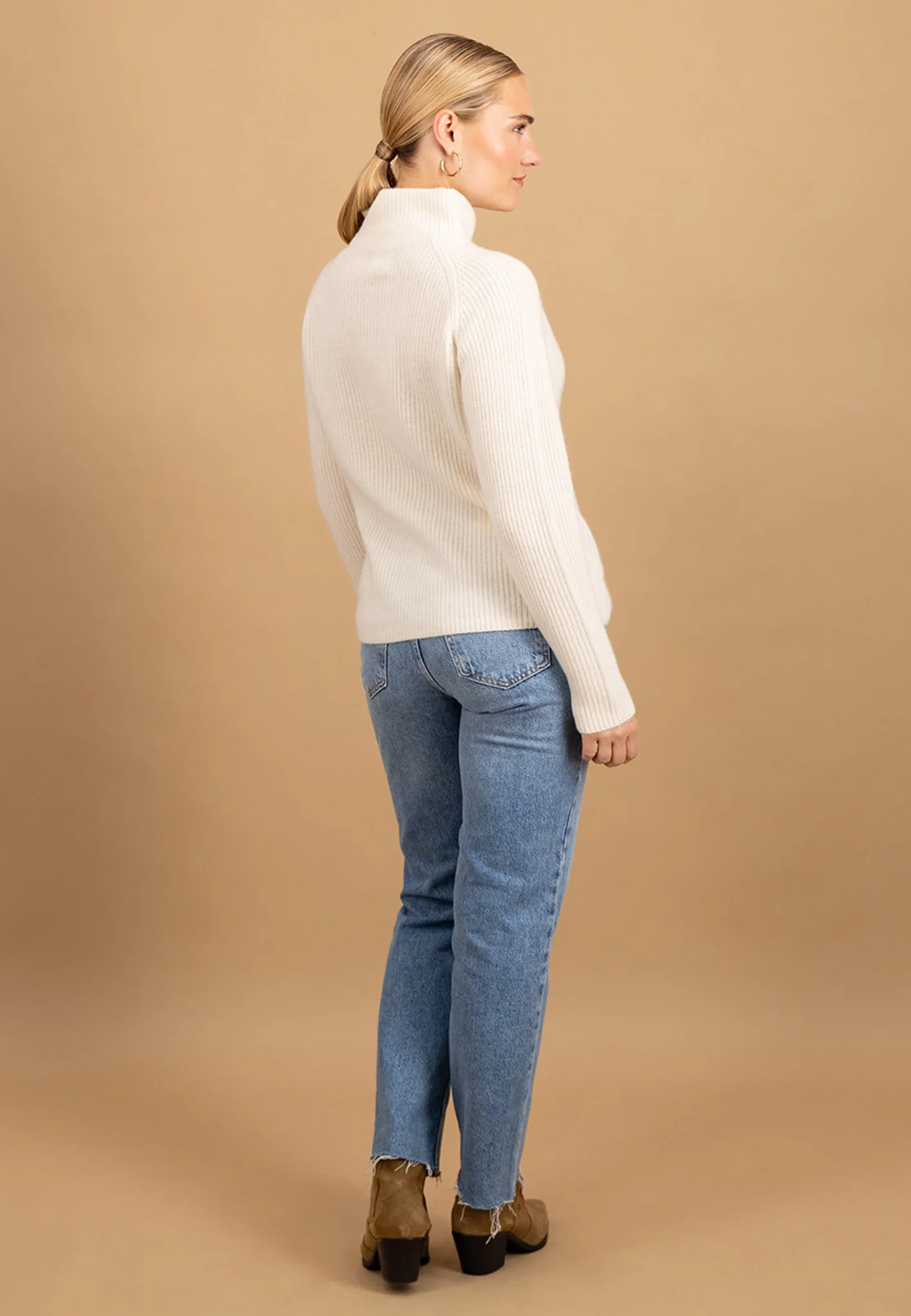 Pullover aus reinem Kaschmir mit Stehkragen - Image 3