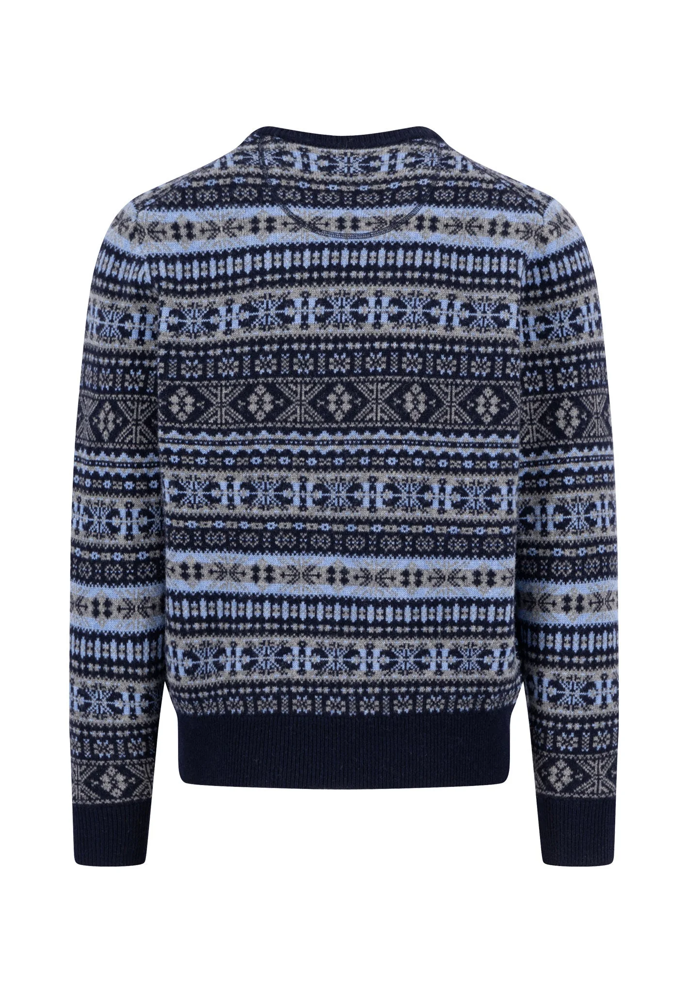 Pullover aus reiner Wolle mit Norwegermuster und Rundhalsausschnitt - Image 2