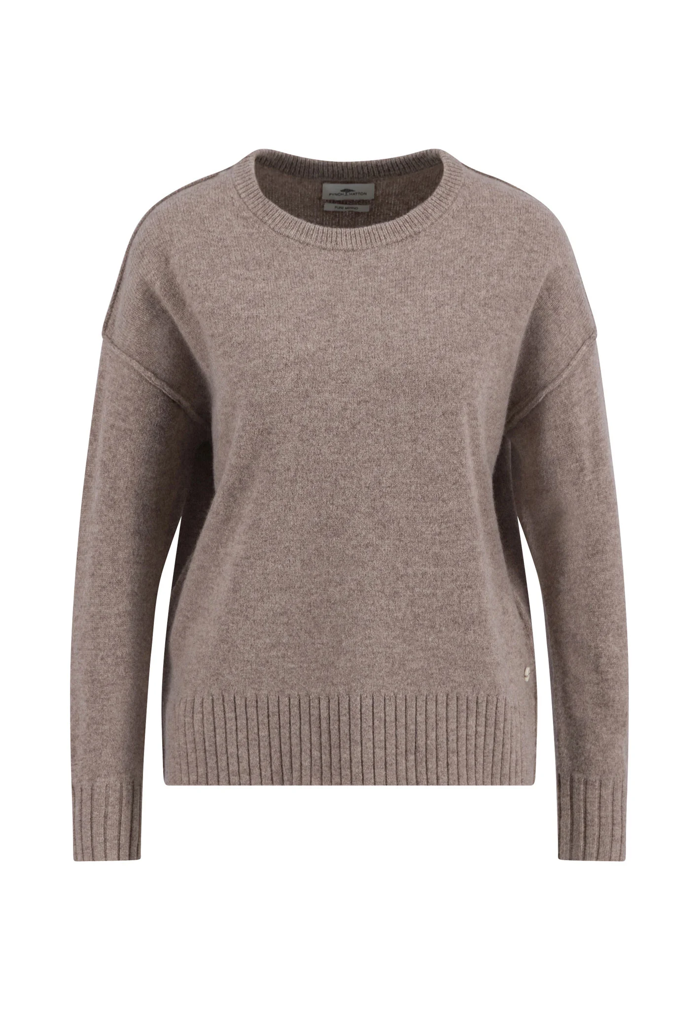 Pullover aus reiner Wolle mit Rundhalsausschnitt und Rippdetails - Image 3