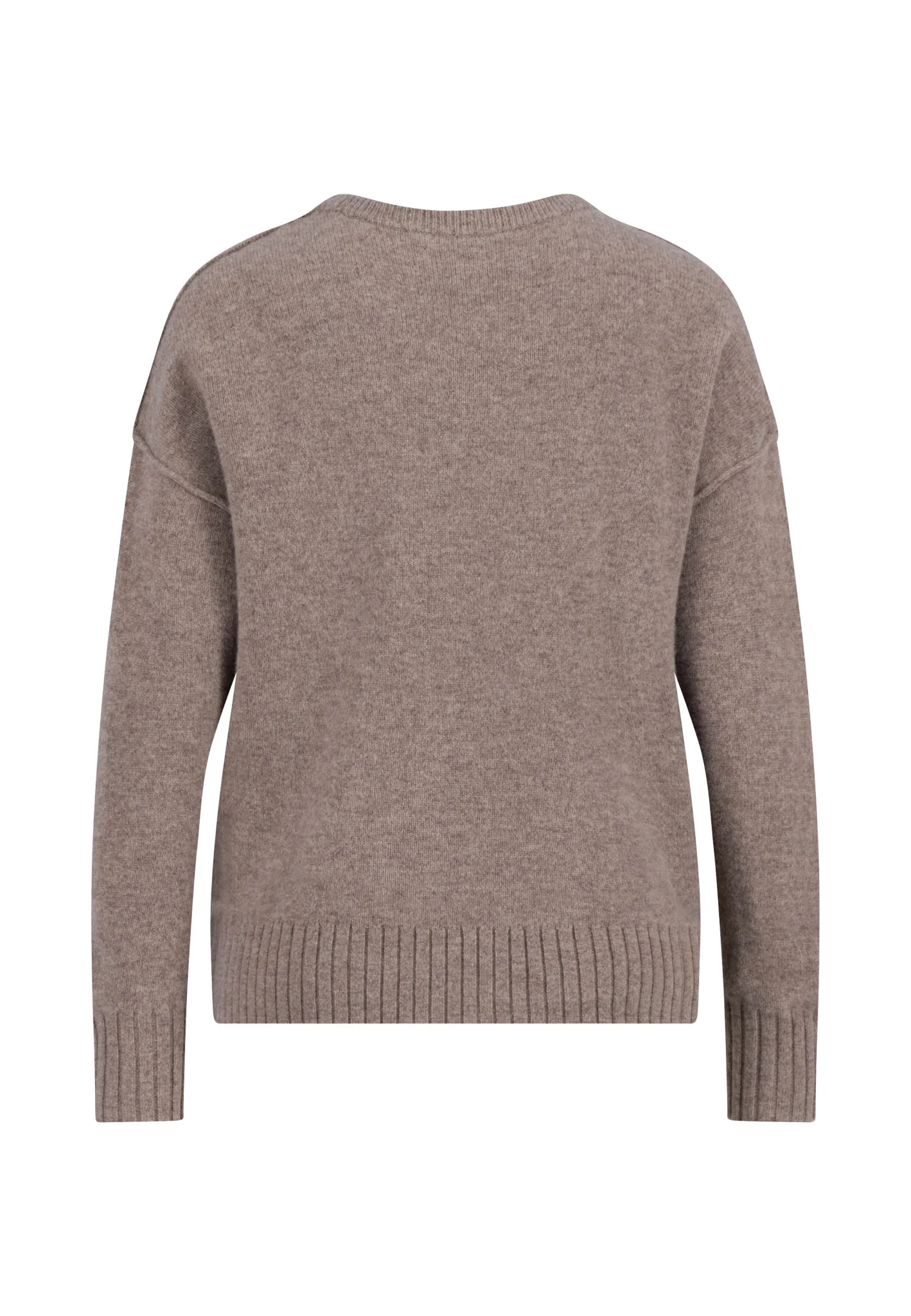 Pullover aus reiner Wolle mit Rundhalsausschnitt und Rippdetails - Image 4