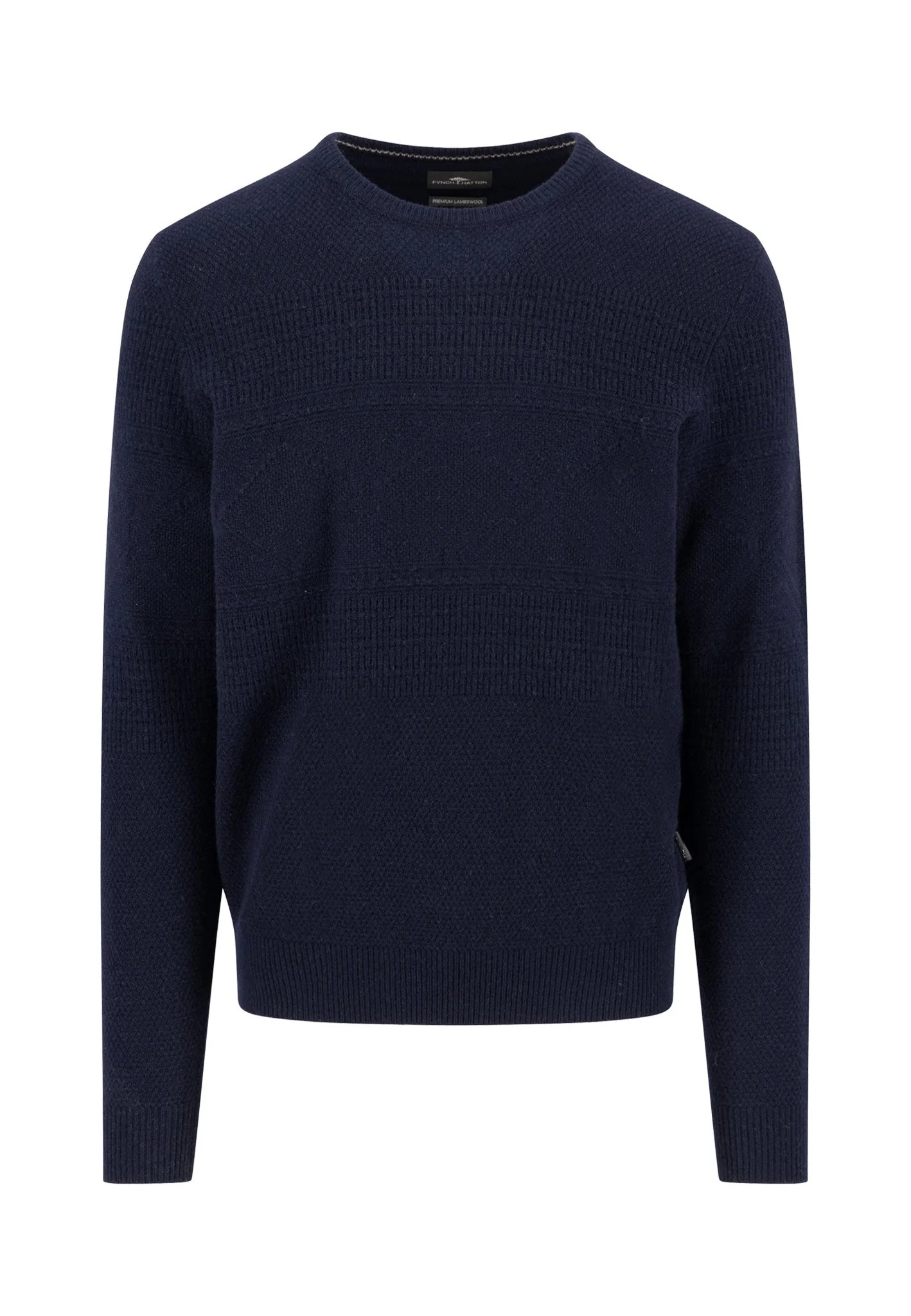 Pullover aus reiner Wolle mit Strukturwechsel und Rundhalsausschnitt - Image 5