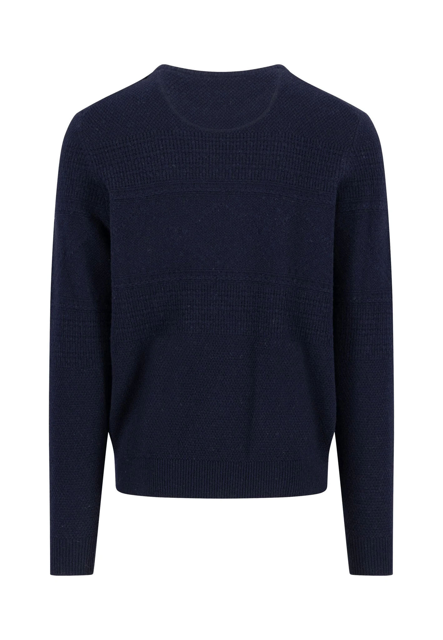 Pullover aus reiner Wolle mit Strukturwechsel und Rundhalsausschnitt - Image 6