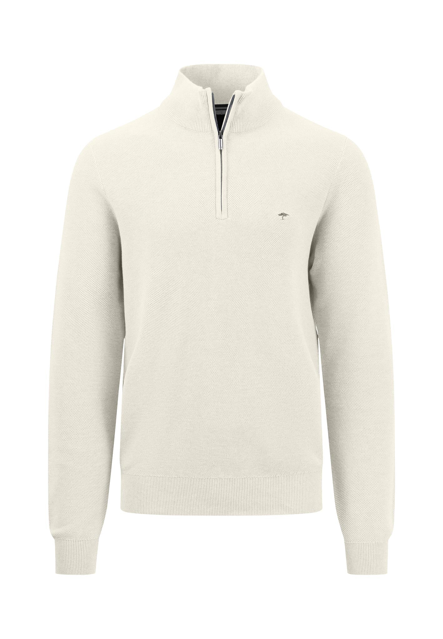 Pullover aus Struktur-Strick mit Troyer-Kragen - Image 3