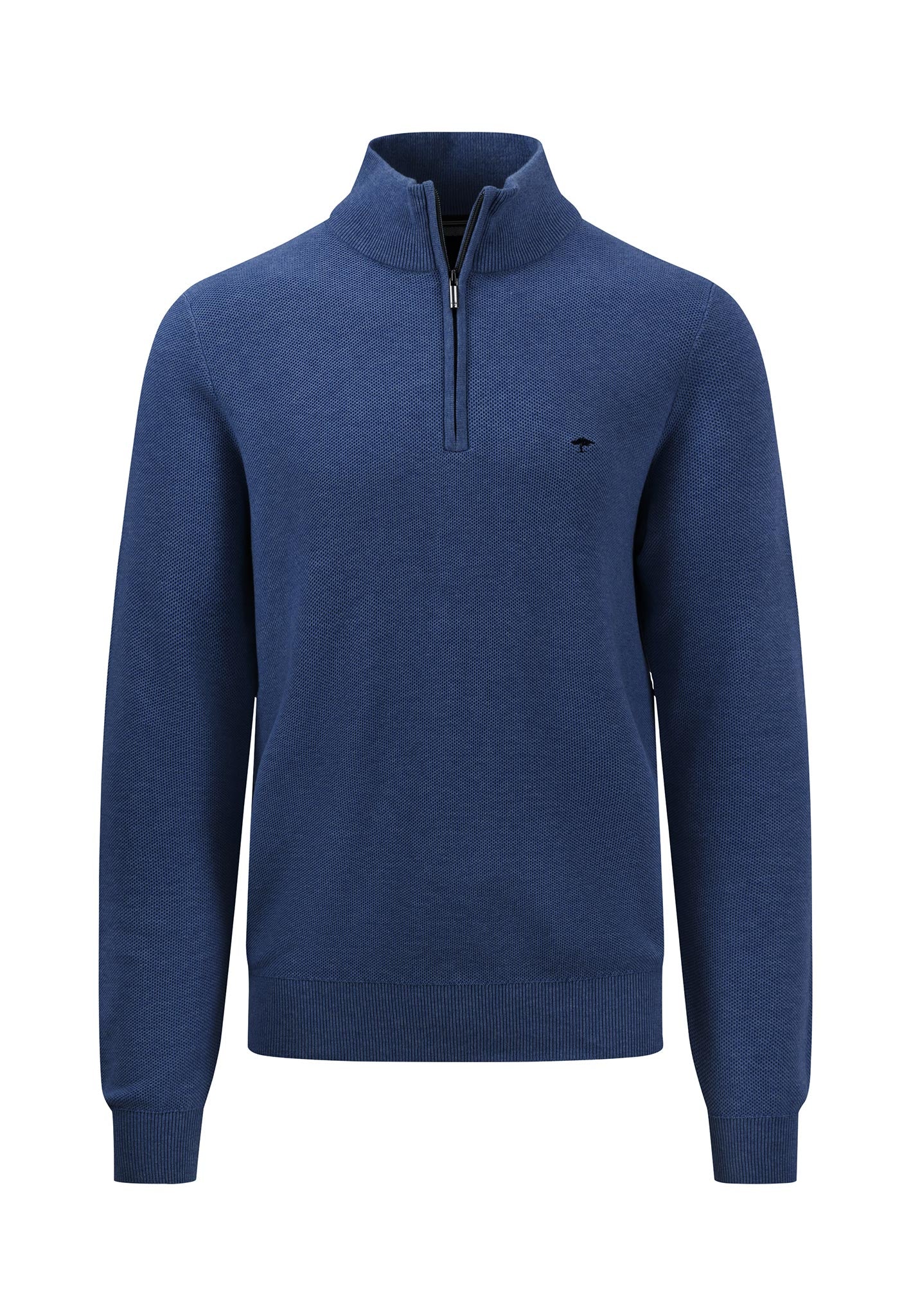 Pullover aus Struktur-Strick mit Troyer-Kragen - Image 9