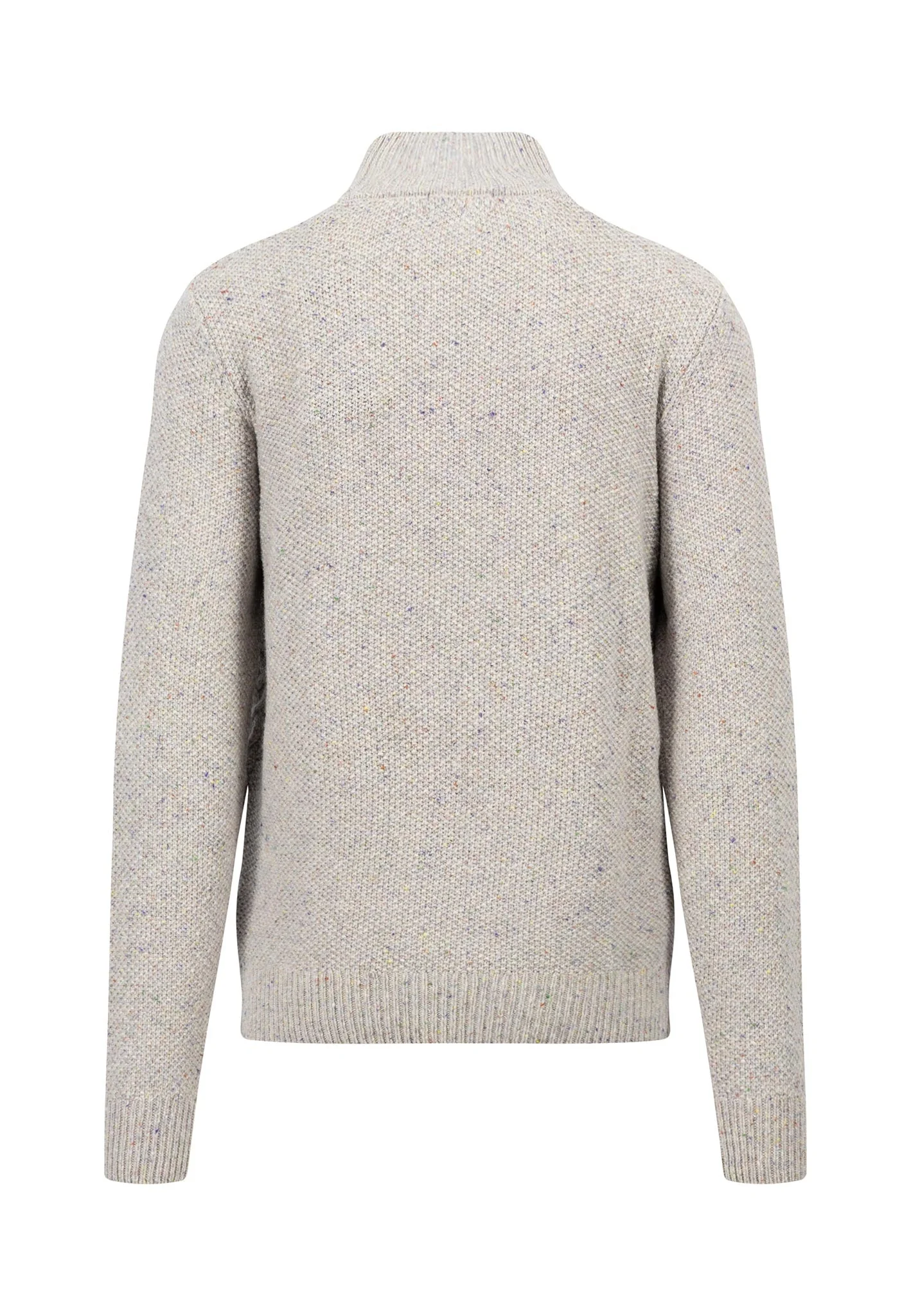 Pullover aus Wollmix mit Zopfmuster und Stehkragen - Image 2