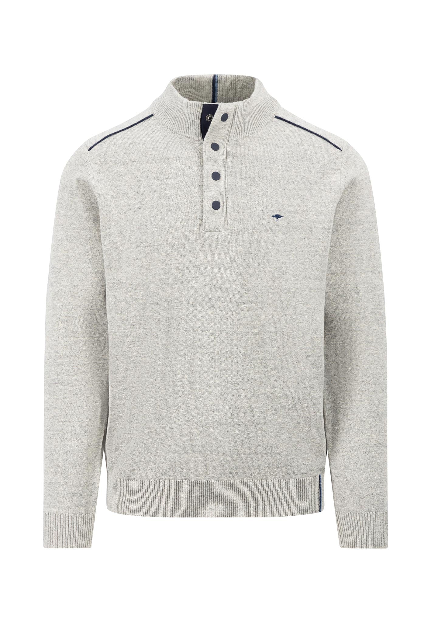 Pullover mit Stehkragen und Kontrastdetails - Image 7