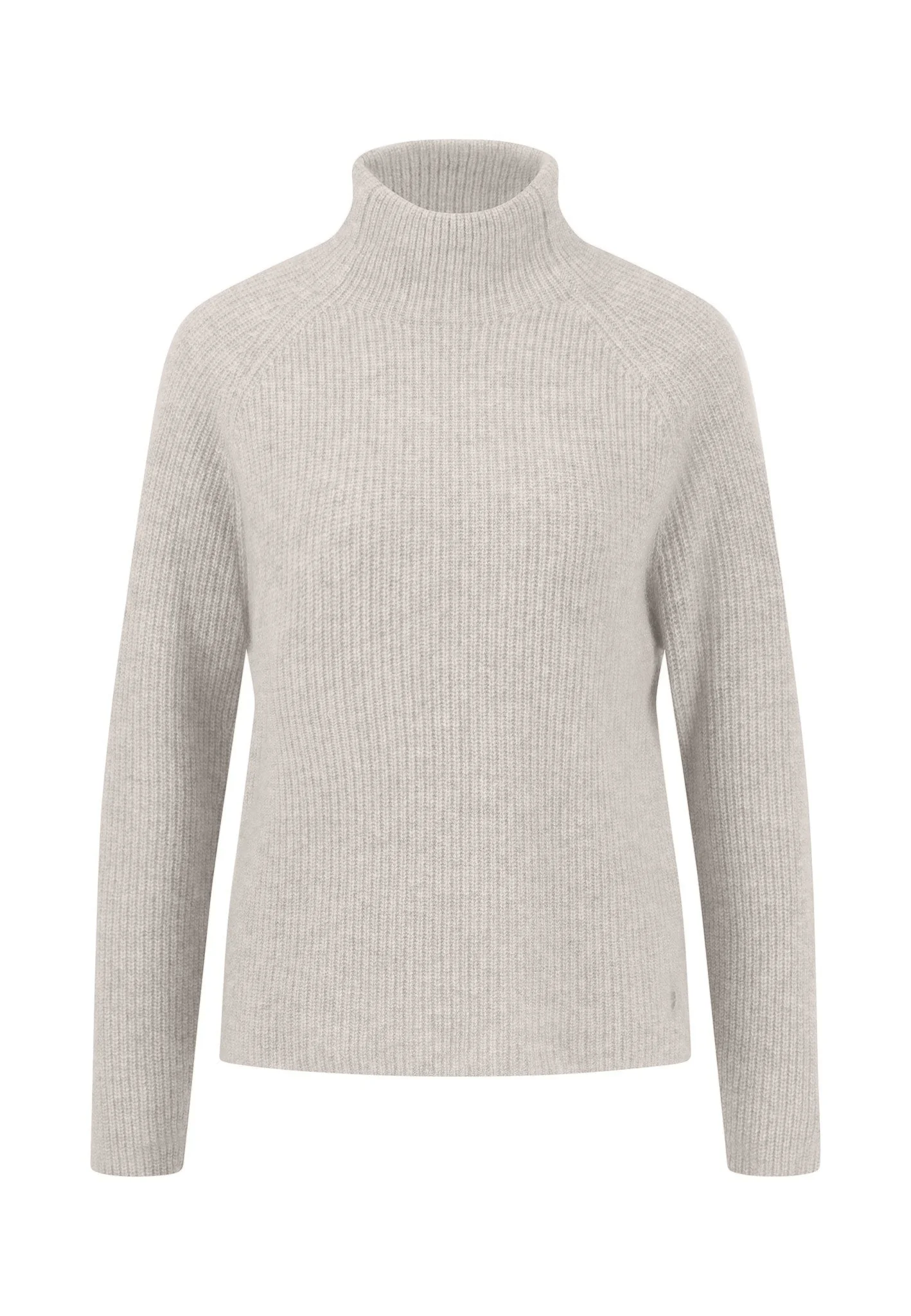 Rippstrickpullover aus Kaschmir mit Rollkragen