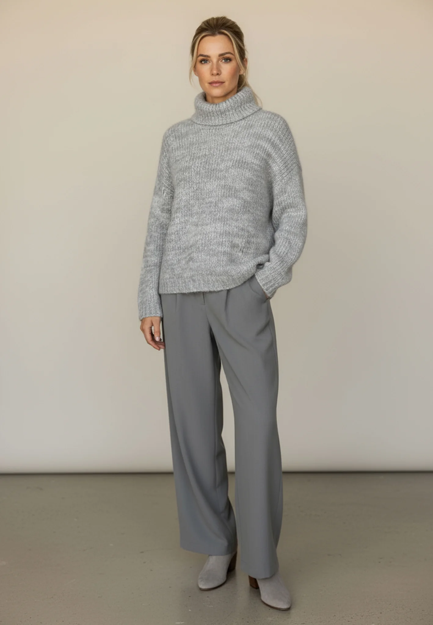 Rollkragenpullover aus Alpaka-Wollmix mit Grobstrickstruktur - Image 2