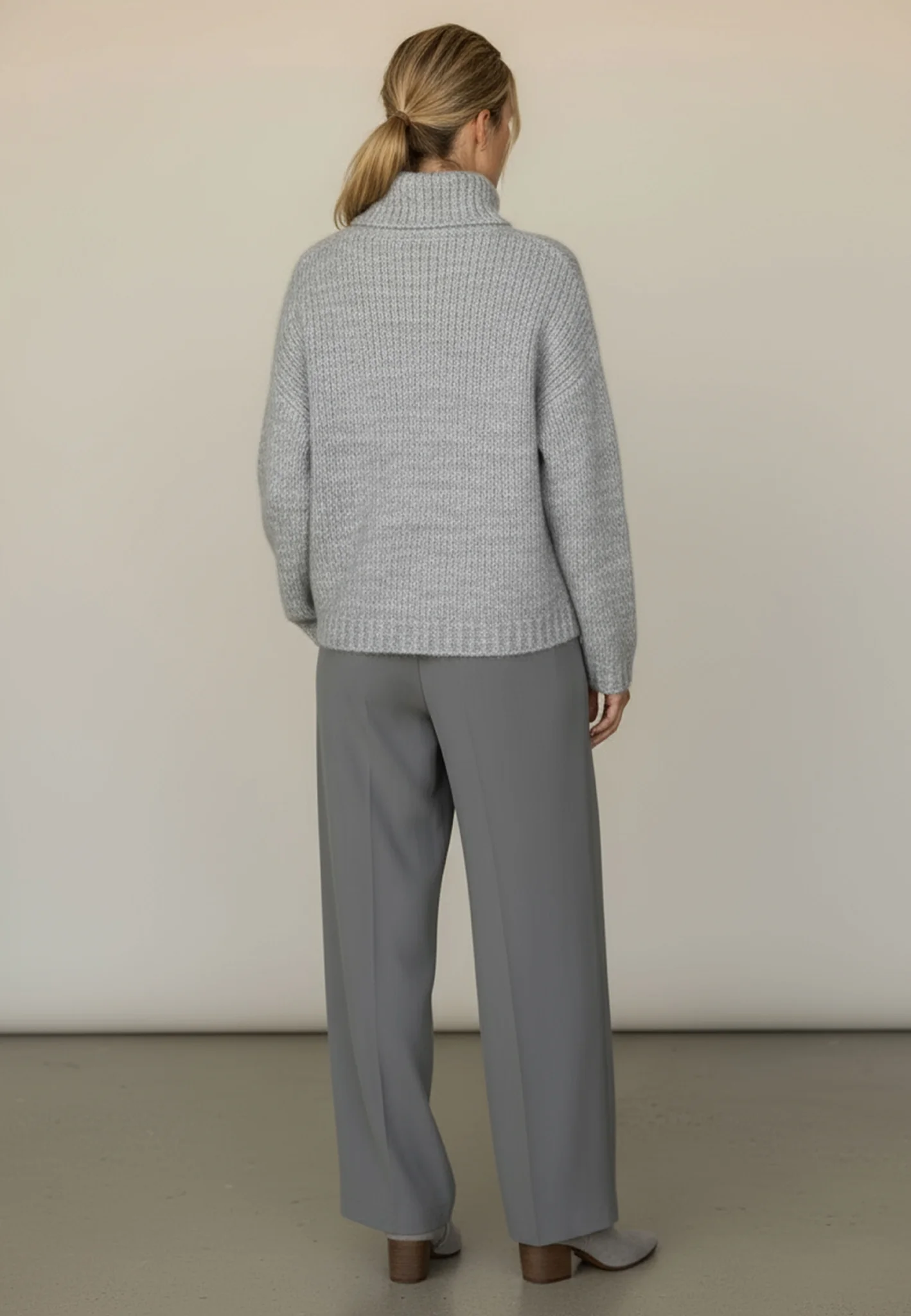Rollkragenpullover aus Alpaka-Wollmix mit Grobstrickstruktur - Image 3