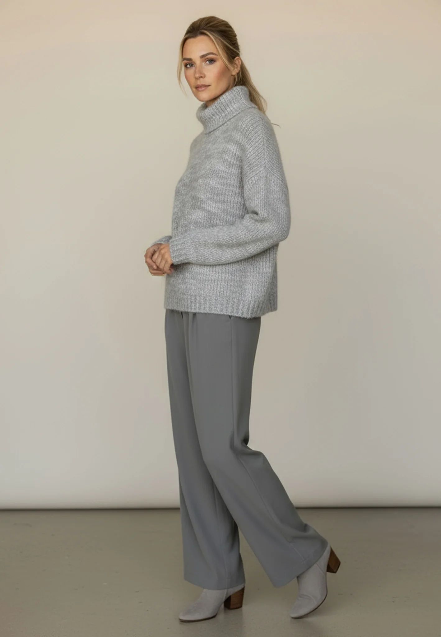 Rollkragenpullover aus Alpaka-Wollmix mit Grobstrickstruktur - Image 4