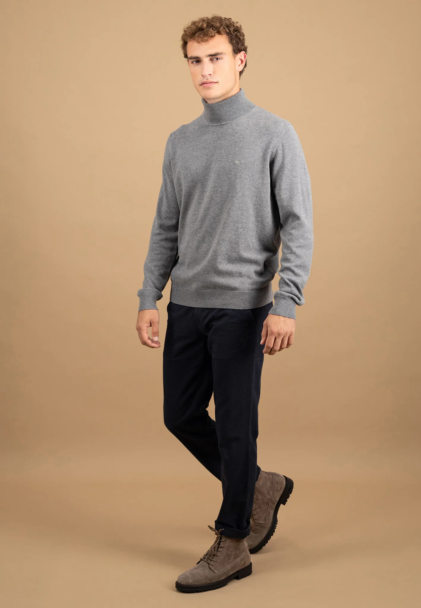 Rollkragenpullover aus Baumwolle mit Rippbündchen - Image 4