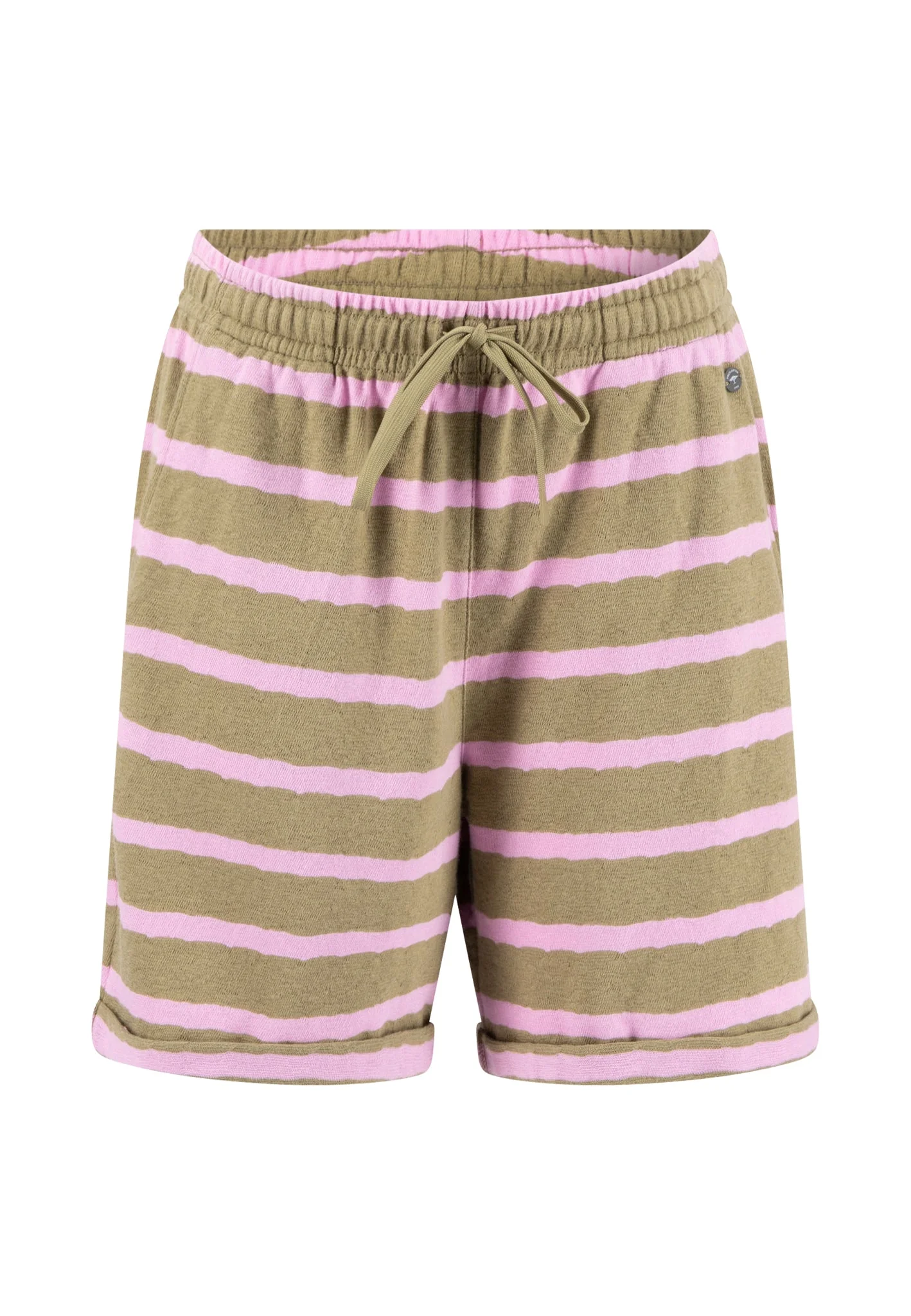Shorts aus Baumwolle in Frottee-Optik mit Streifenmuster - Image 4