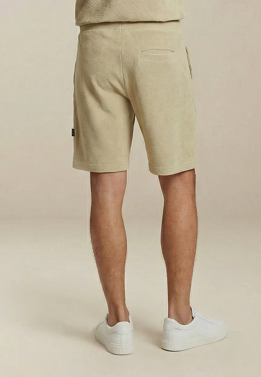 Shorts aus Baumwolle in Frottee-Optik mit Tunnelzug - Image 12