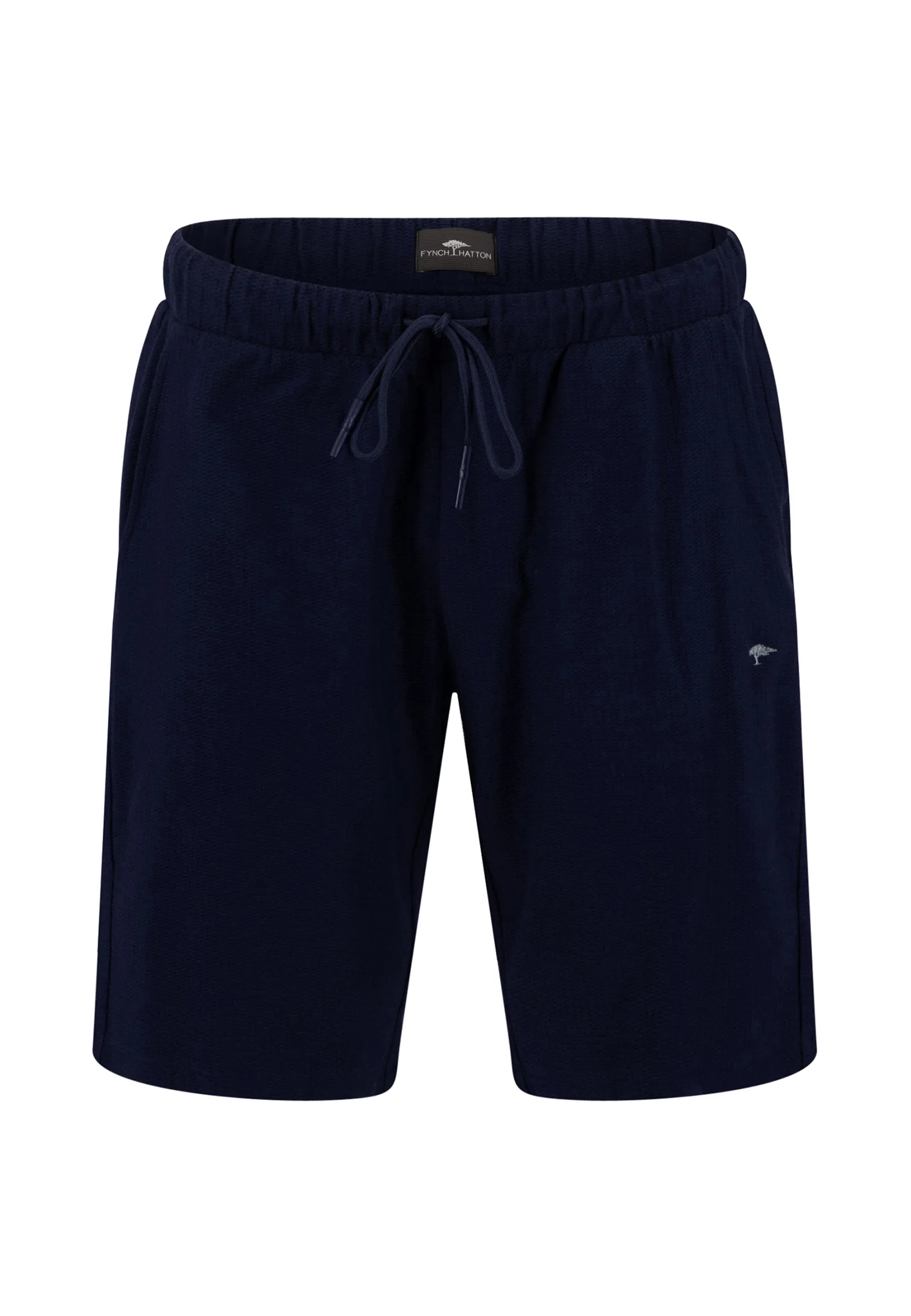 Shorts aus Baumwolle mit Strukturmuster und elastischem Bund