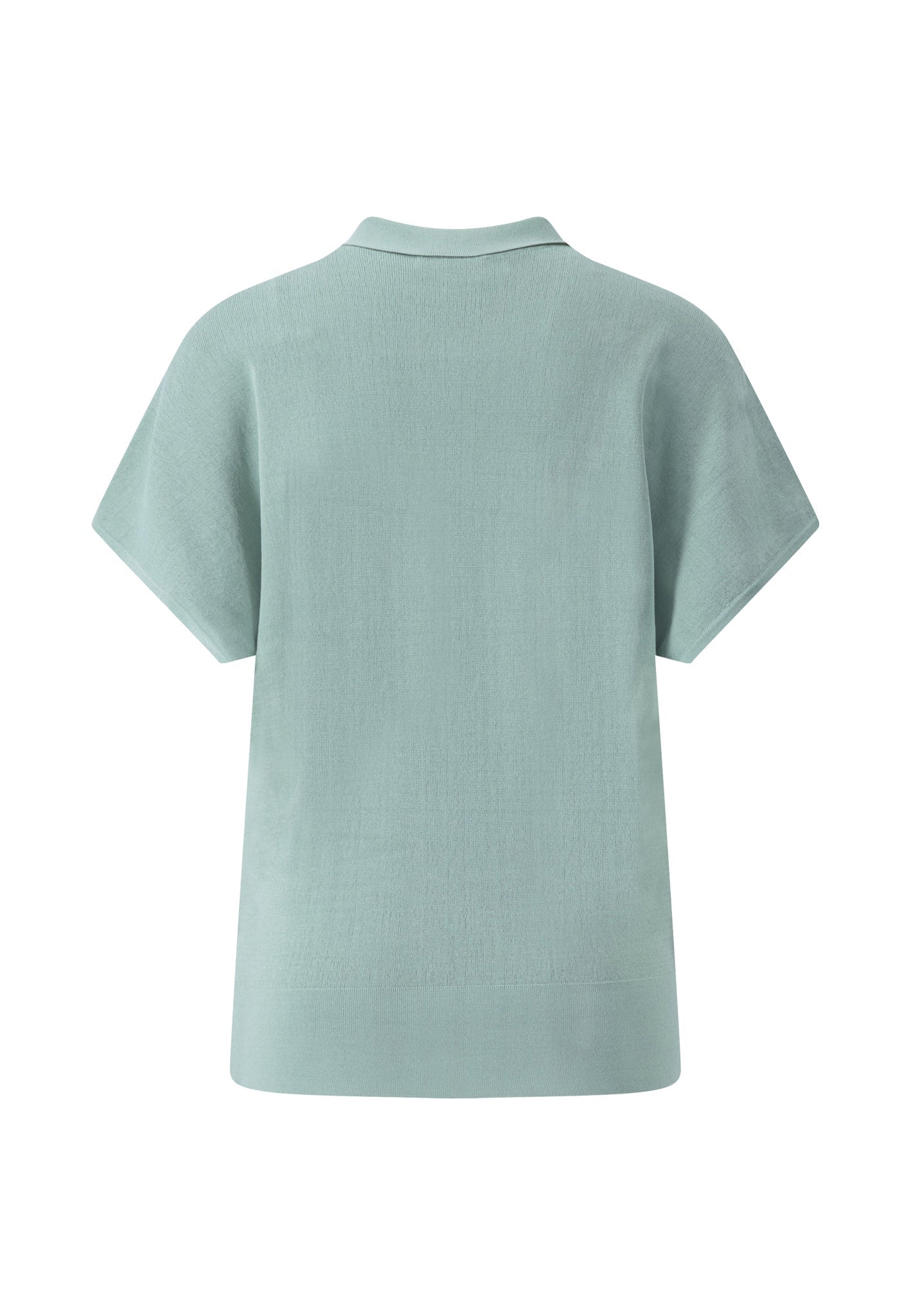Strick-Poloshirt aus Viskose-Polyamid-Mix mit Halbarm - Image 6