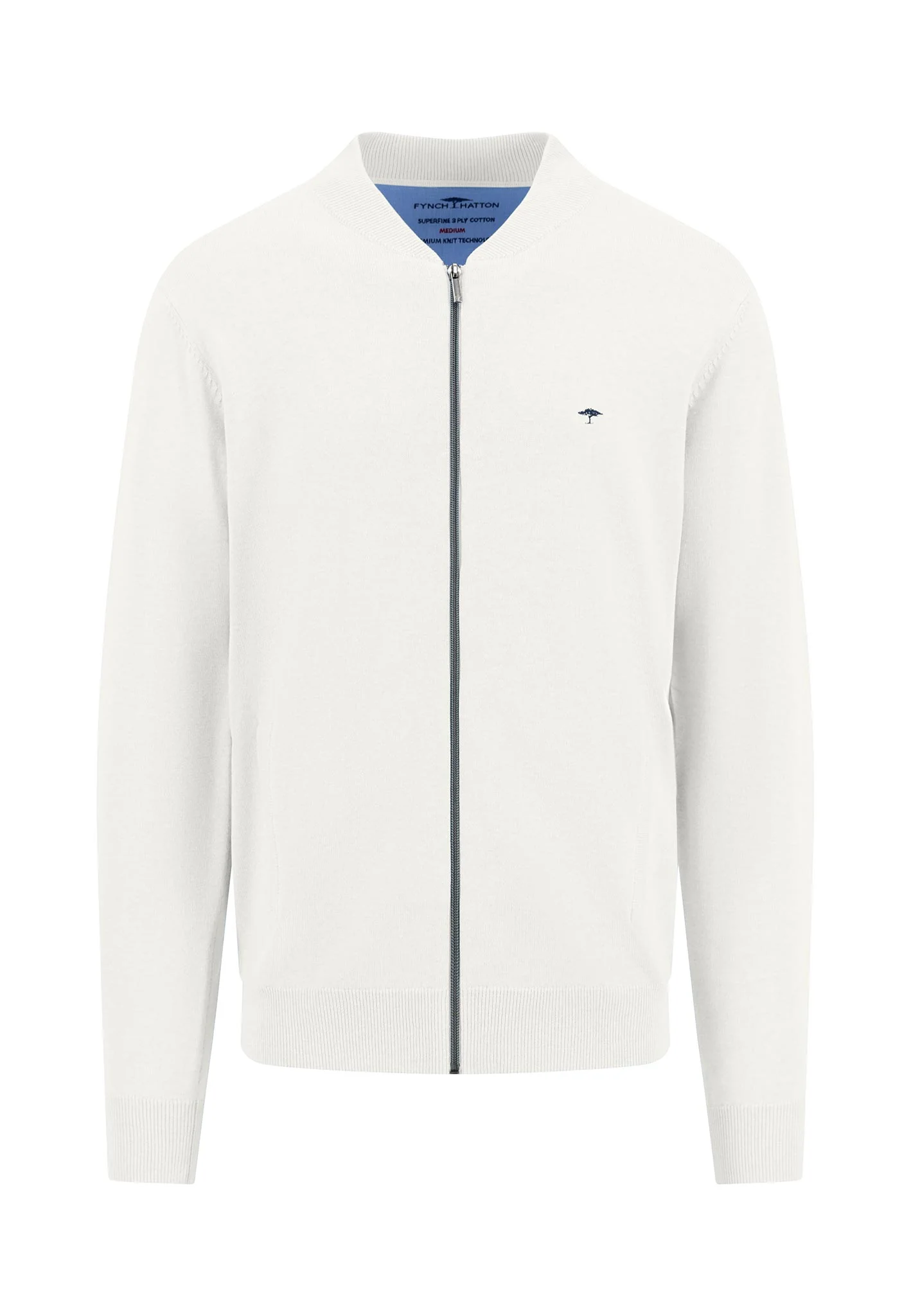 Strickjacke aus Baumwolle mit Collegekragen - Image 3