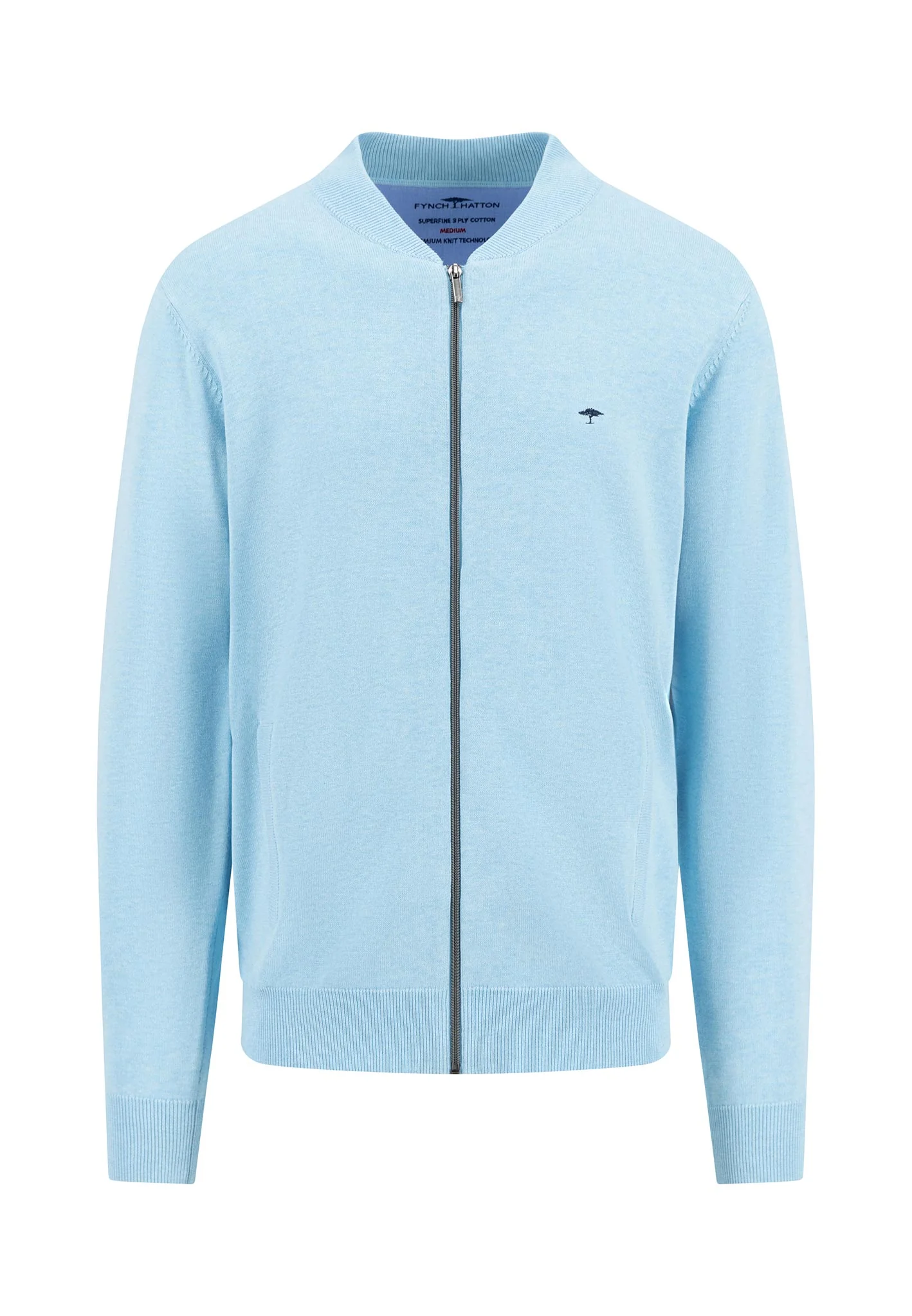 Strickjacke aus Baumwolle mit Collegekragen - Image 5