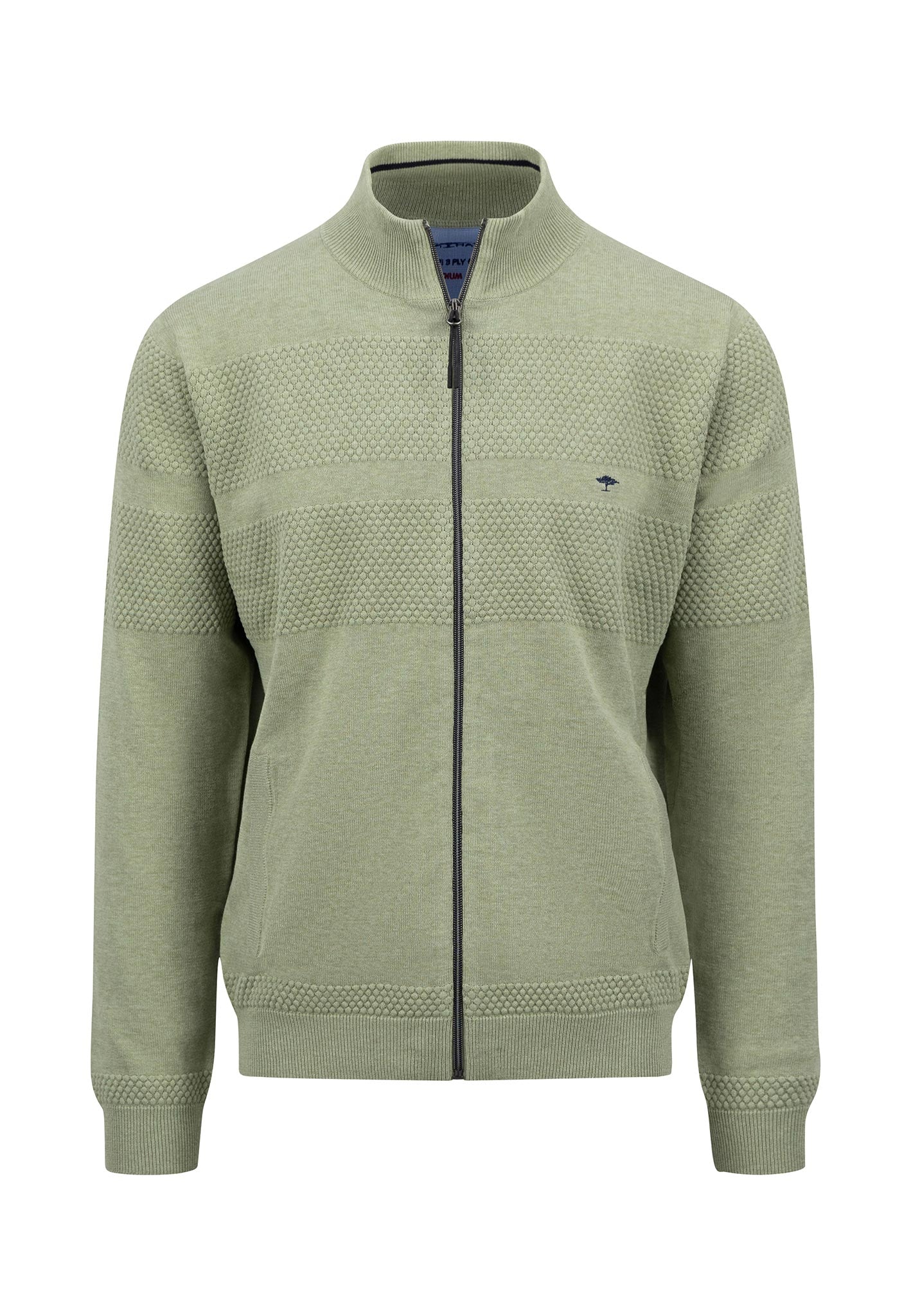 Strickjacke aus Baumwolle mit Reißverschluss