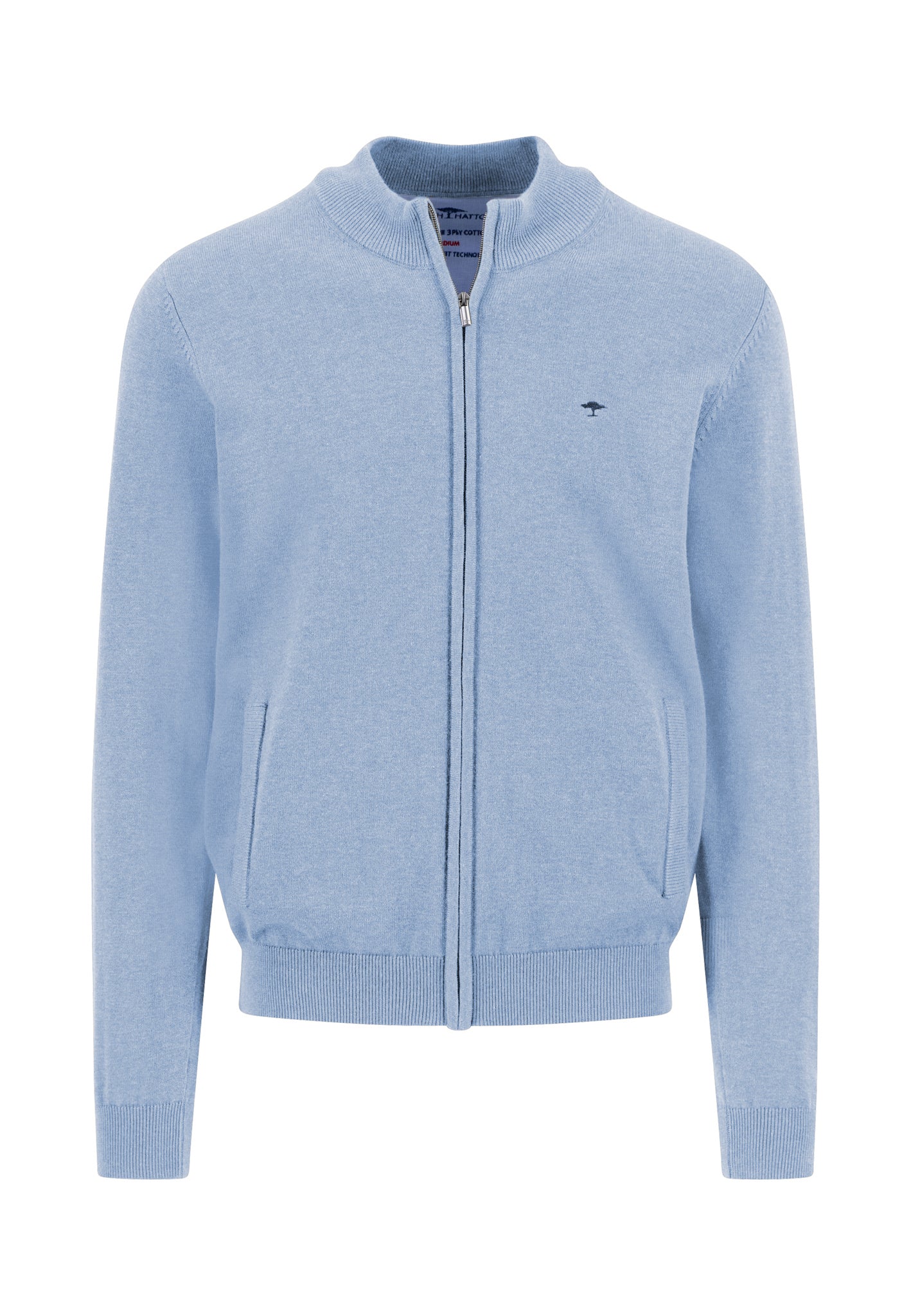 Strickjacke aus Baumwolle mit Reißverschluss und Stehkragen - Image 6