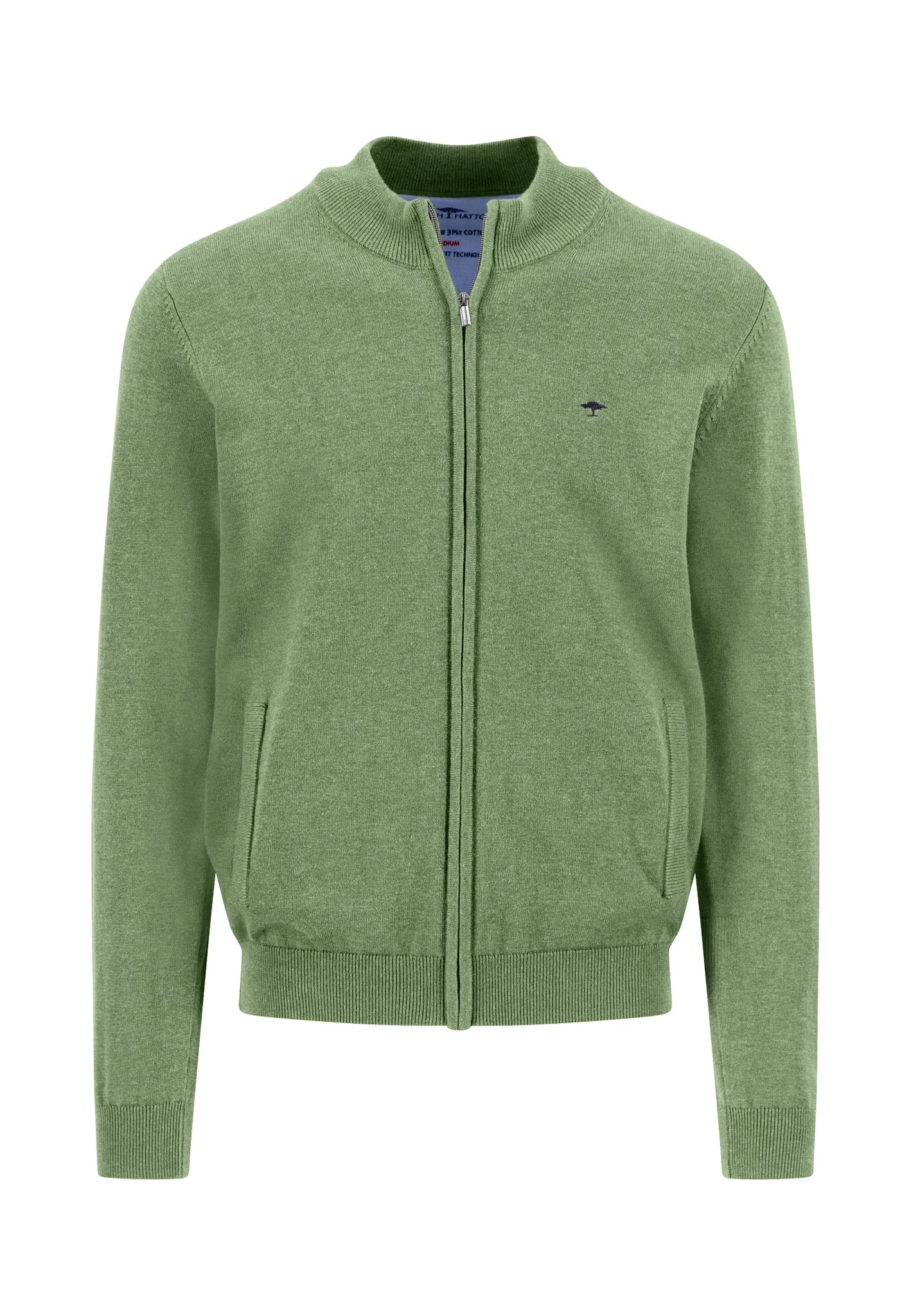 Strickjacke aus Baumwolle mit Reißverschluss und Stehkragen - Image 8