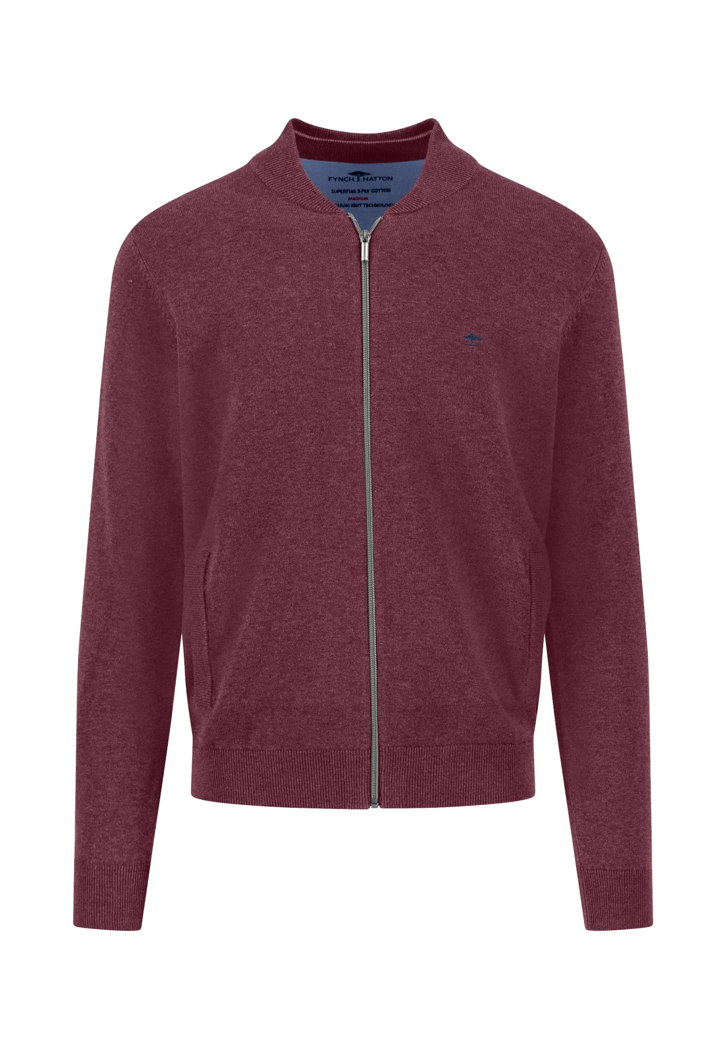 Strickjacke aus Baumwolle mit Reißverschluss und Stehkragen - Image 5