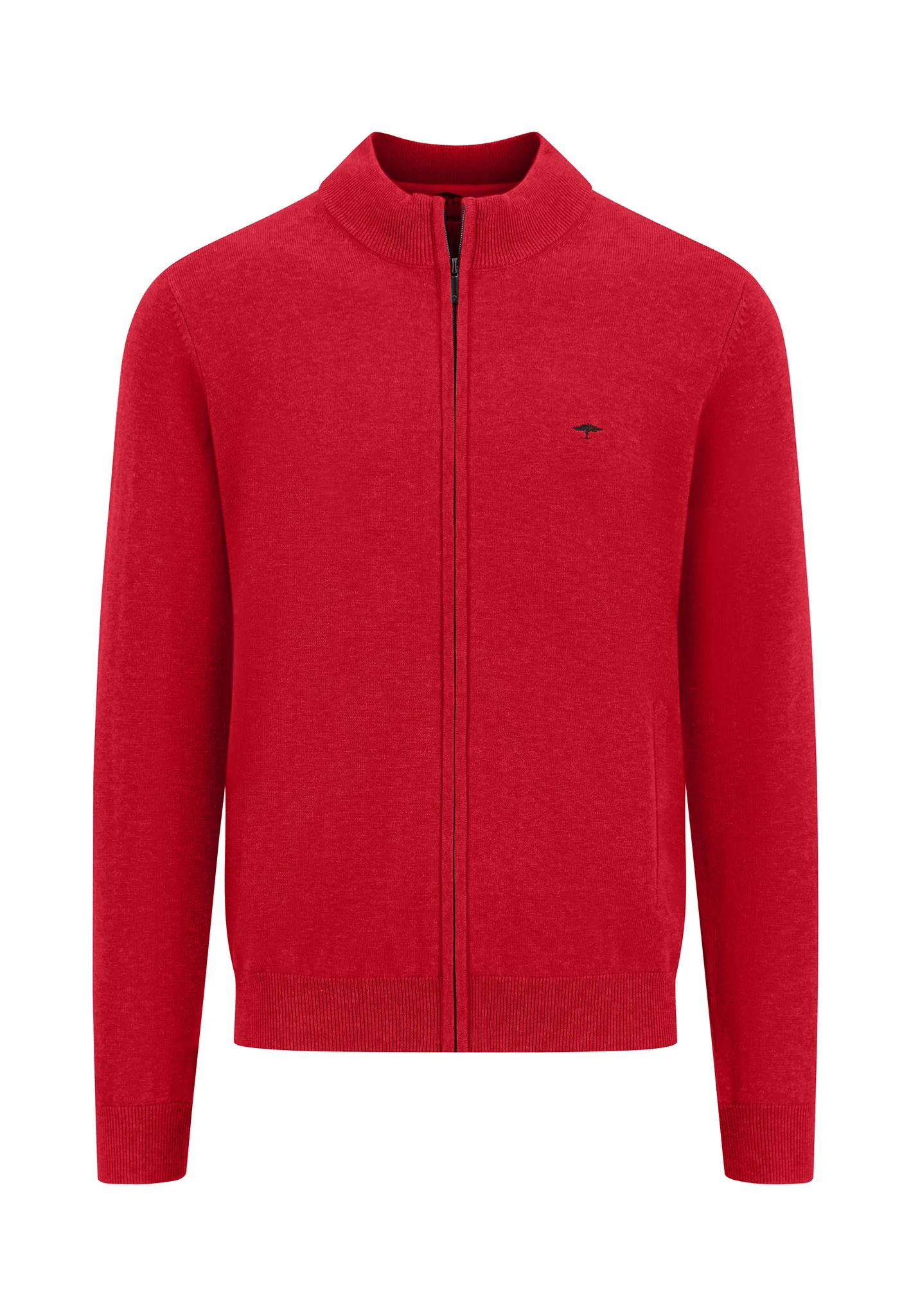 Strickjacke aus Baumwolle mit Stehkragen