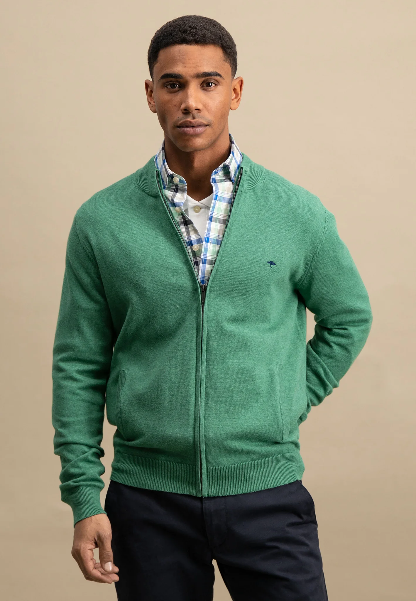 Strickjacke aus Baumwolle mit Stehkragen - Image 15