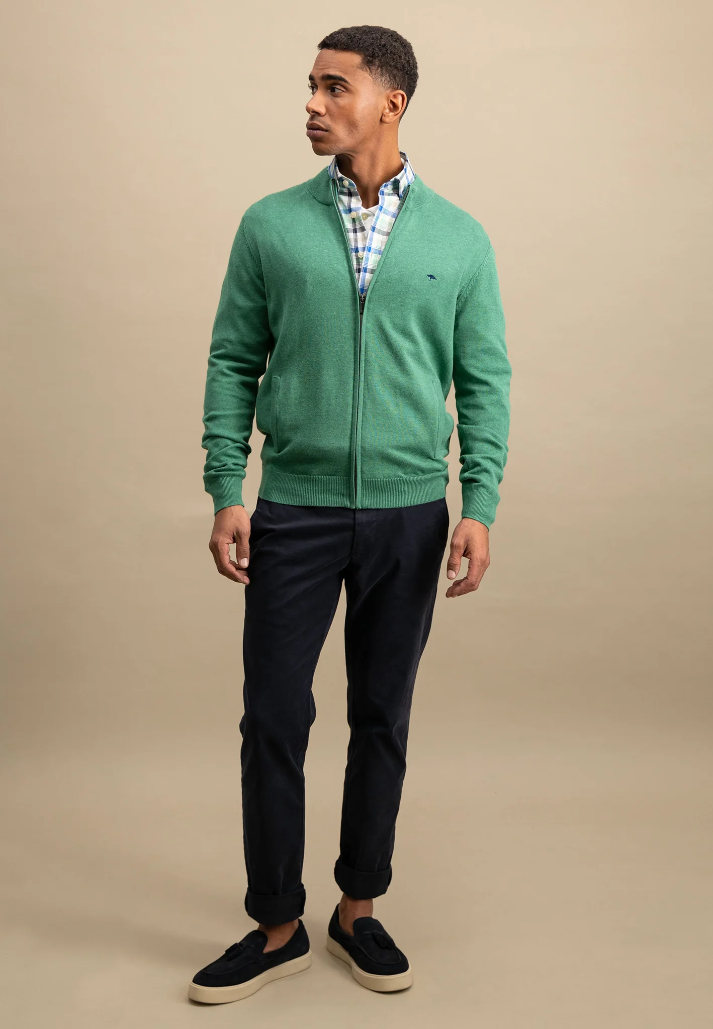 Strickjacke aus Baumwolle mit Stehkragen - Image 16