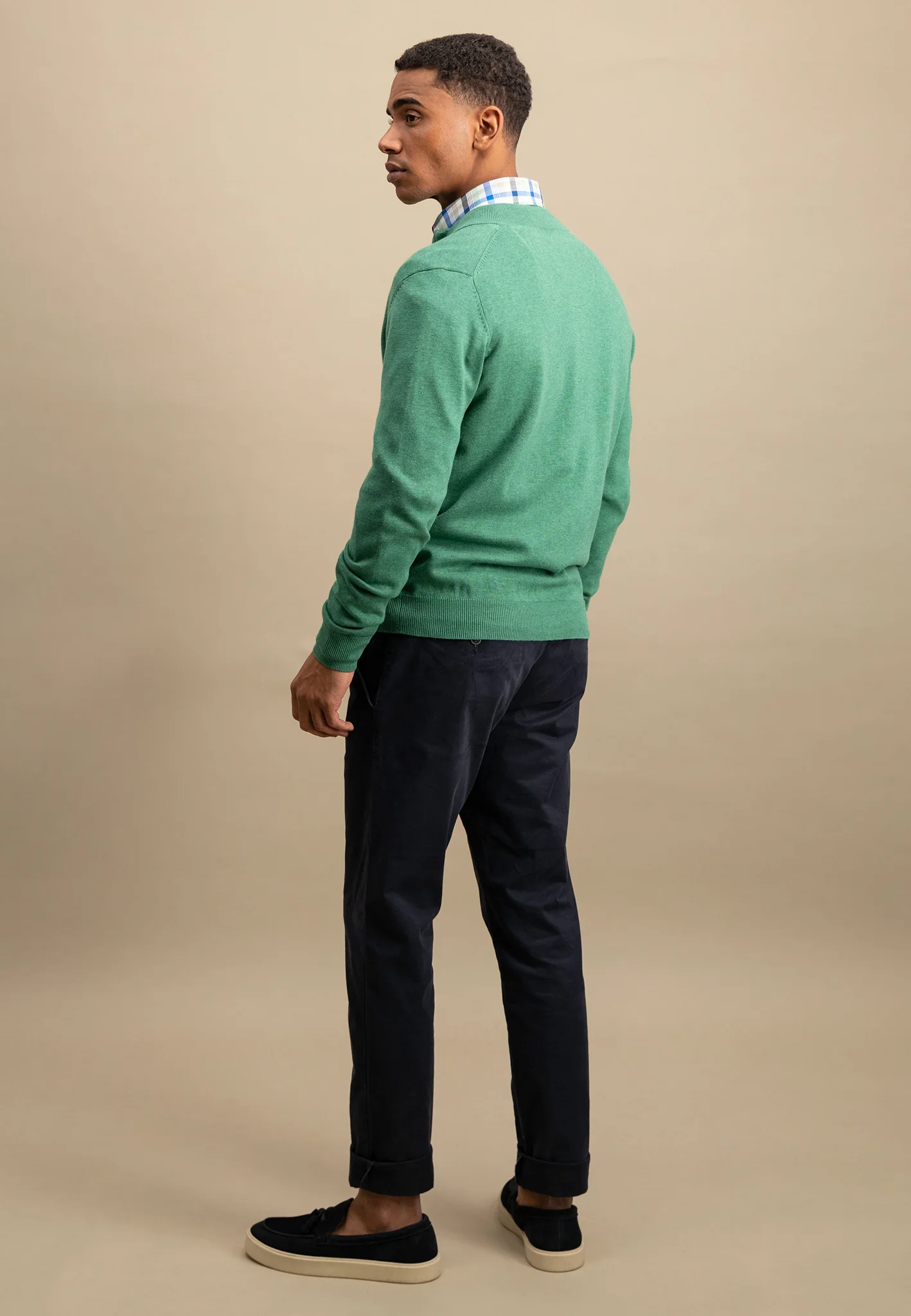 Strickjacke aus Baumwolle mit Stehkragen - Image 17