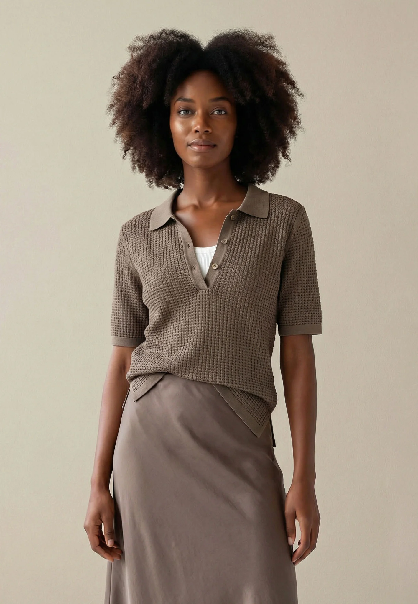 Strickpoloshirt aus Baumwolle mit Strukturmuster - Image 6