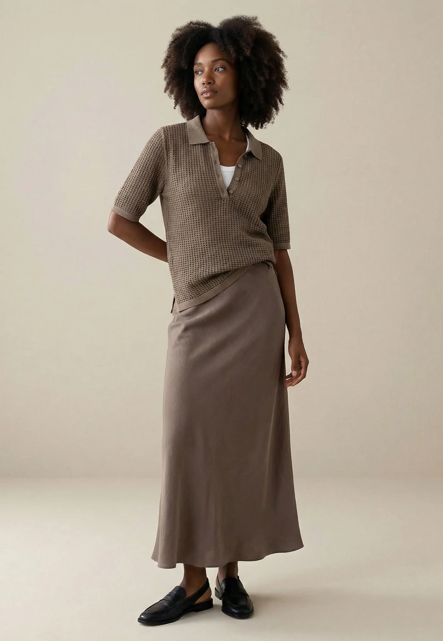 Strickpoloshirt aus Baumwolle mit Strukturmuster - Image 7
