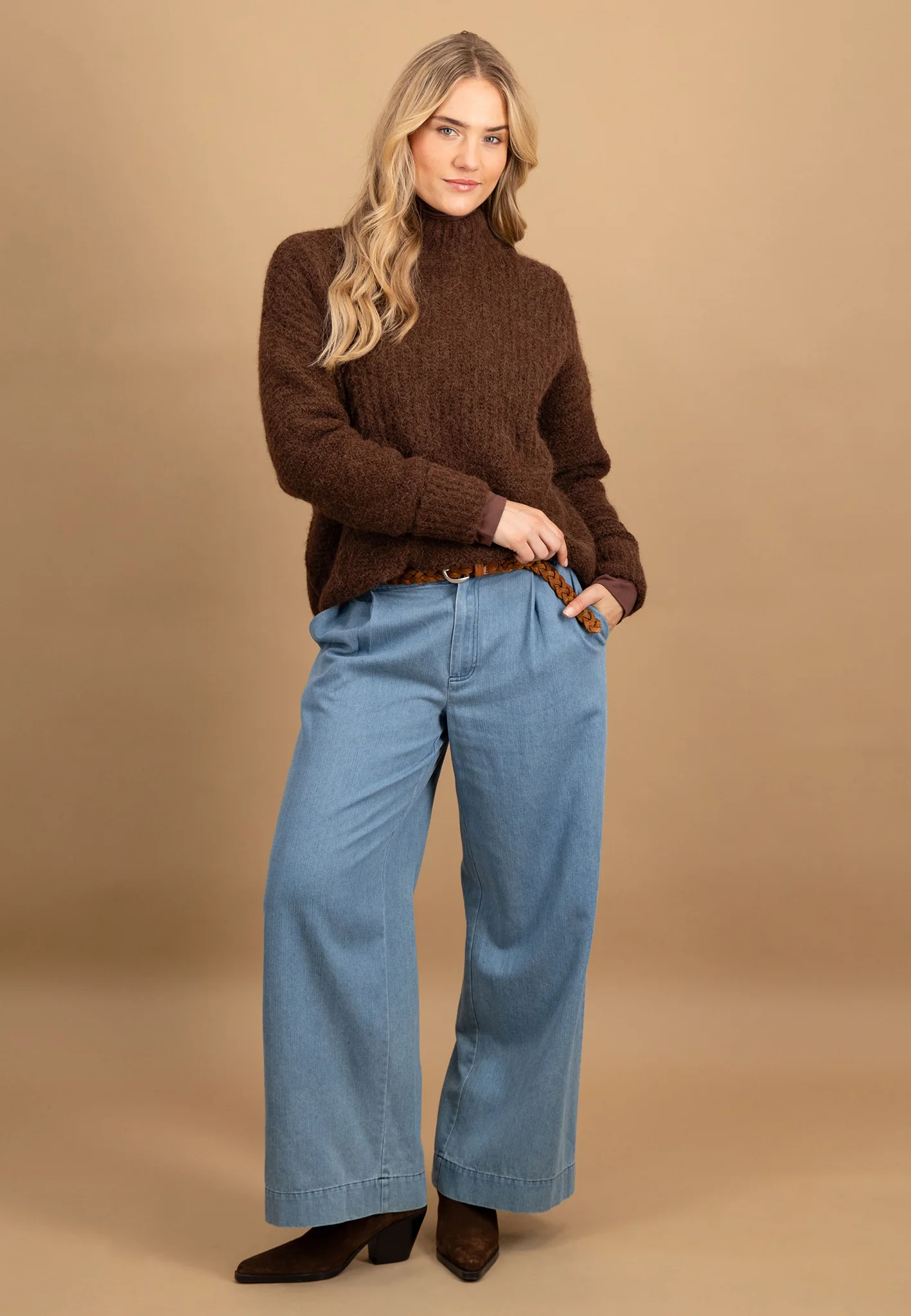 Strickpullover aus Alpaka-Wollmix mit Stehkragen - Image 2