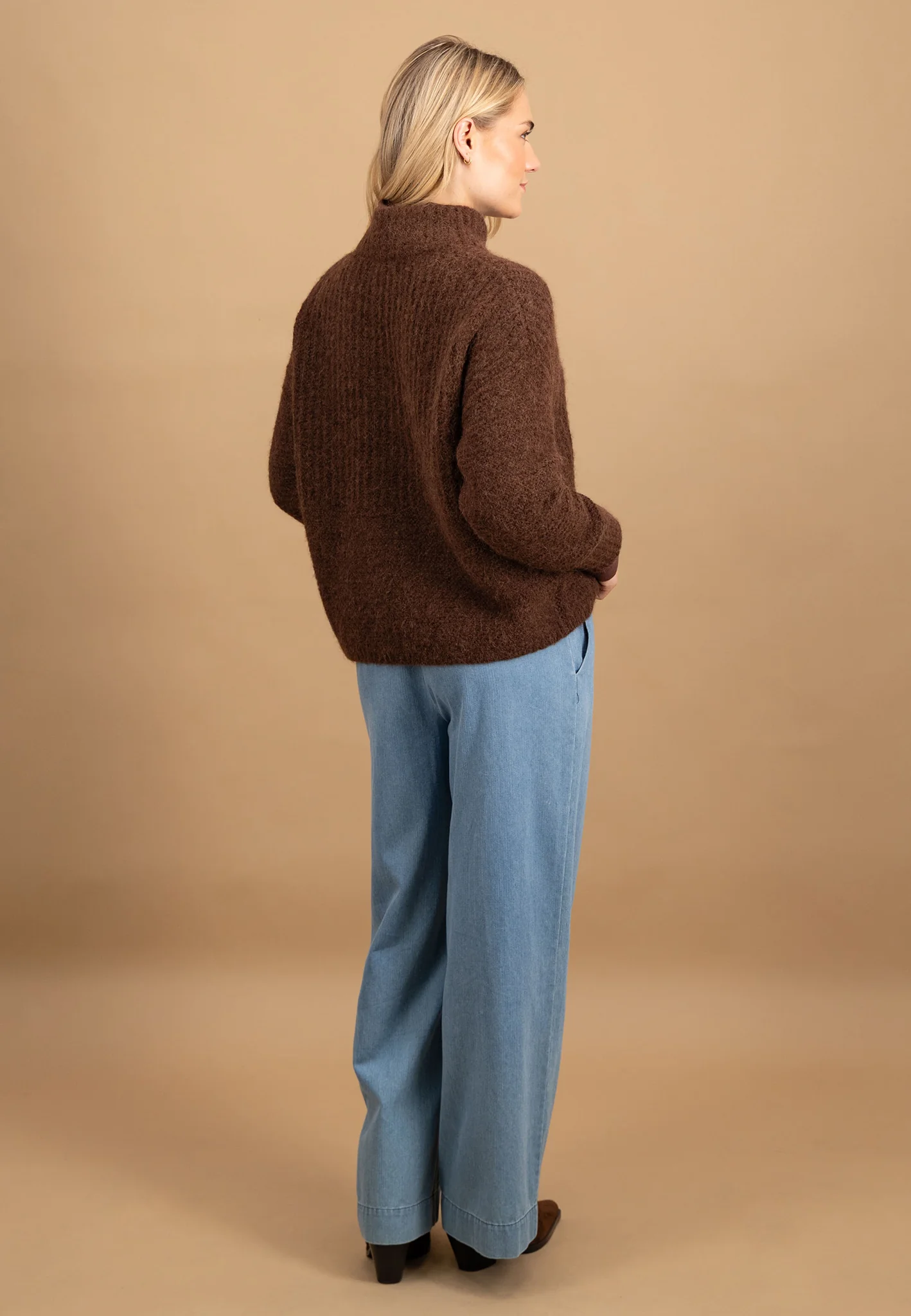 Strickpullover aus Alpaka-Wollmix mit Stehkragen - Image 3